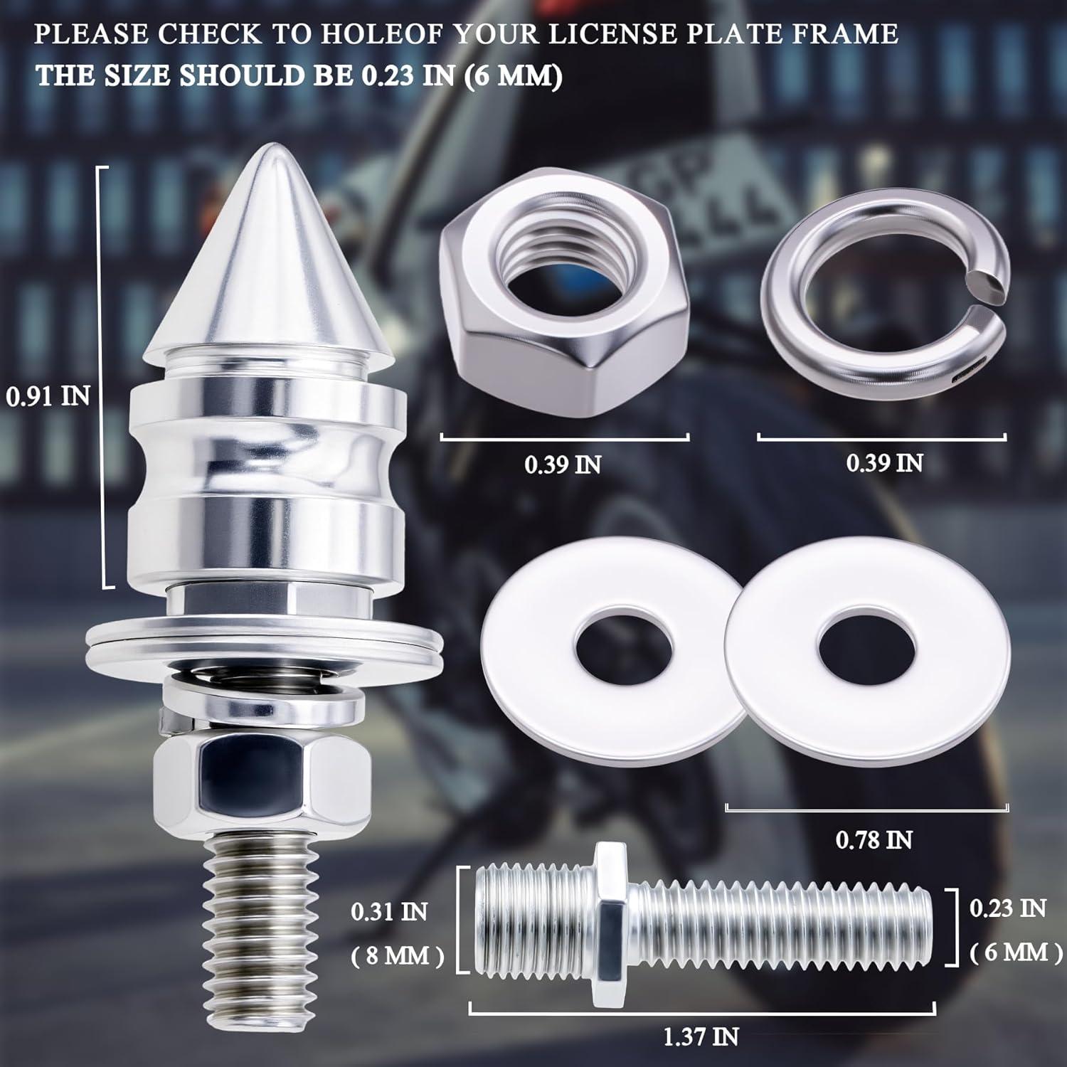 Kit de Tornillos Decorativos Antirrobo MEAJOO 4 Piezas Acero Inoxidable