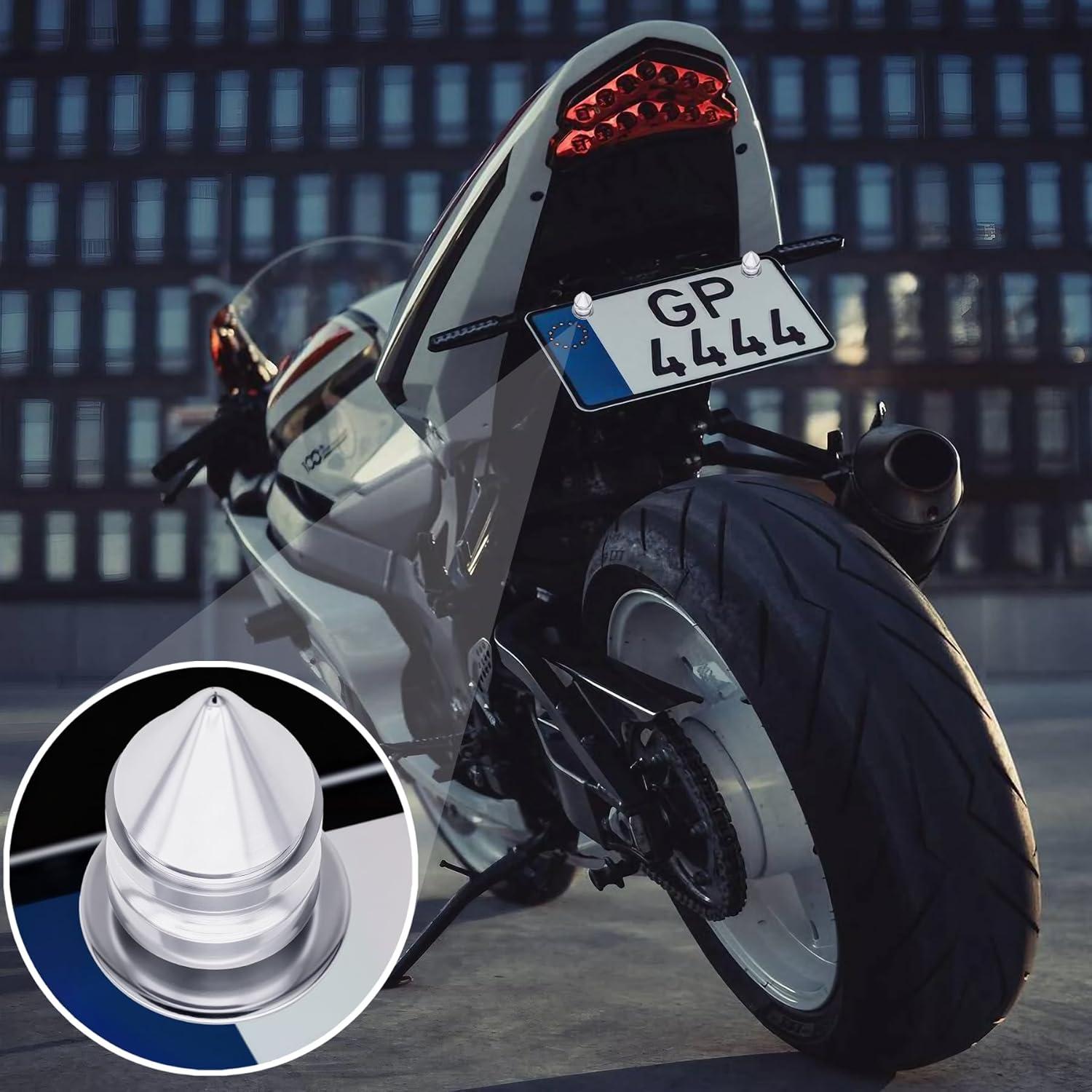 Kit de Tornillos Decorativos Antirrobo MEAJOO 4 Piezas Acero Inoxidable