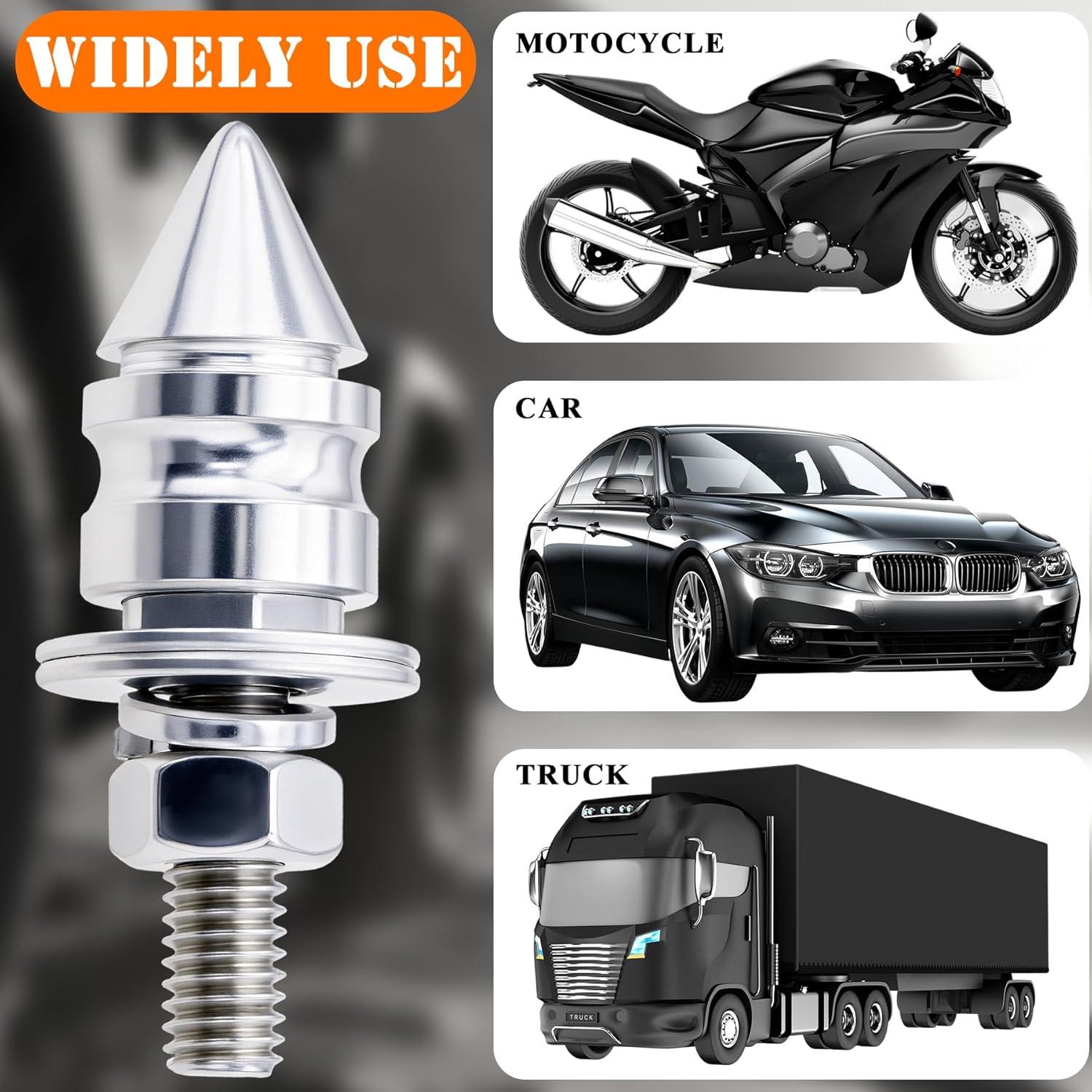 Kit de Tornillos Decorativos Antirrobo MEAJOO 4 Piezas Acero Inoxidable