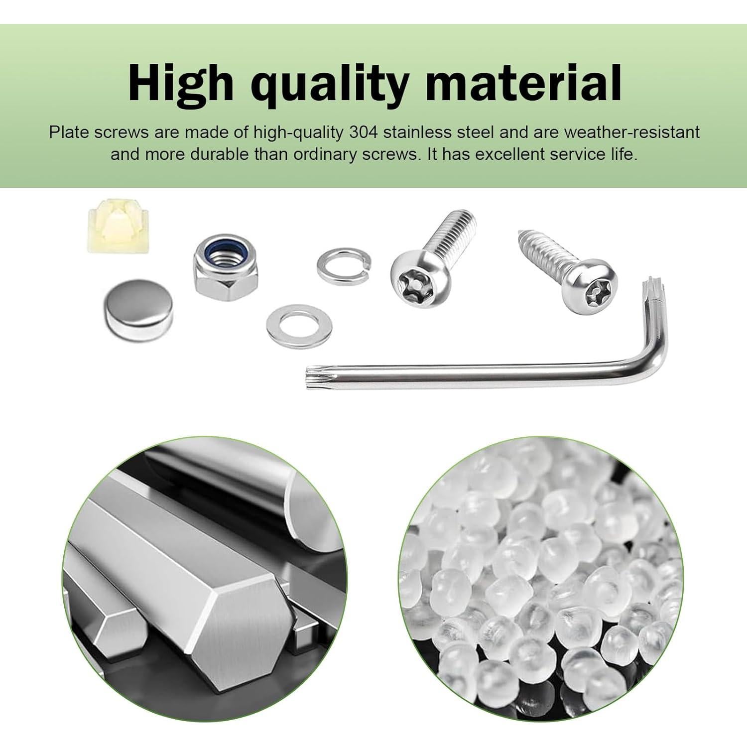 Kit de Tornillos Antirrobo Shakas para Placas de Licencia 54 Piezas