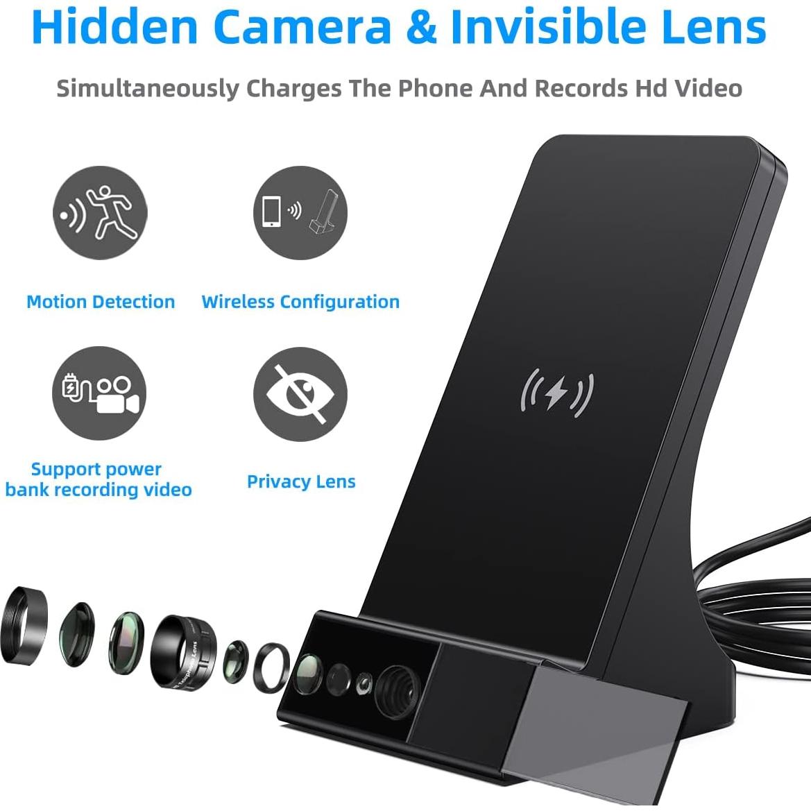 Cámara Oculta LIZVIE 1080P con Carga Inalámbrica y WiFi