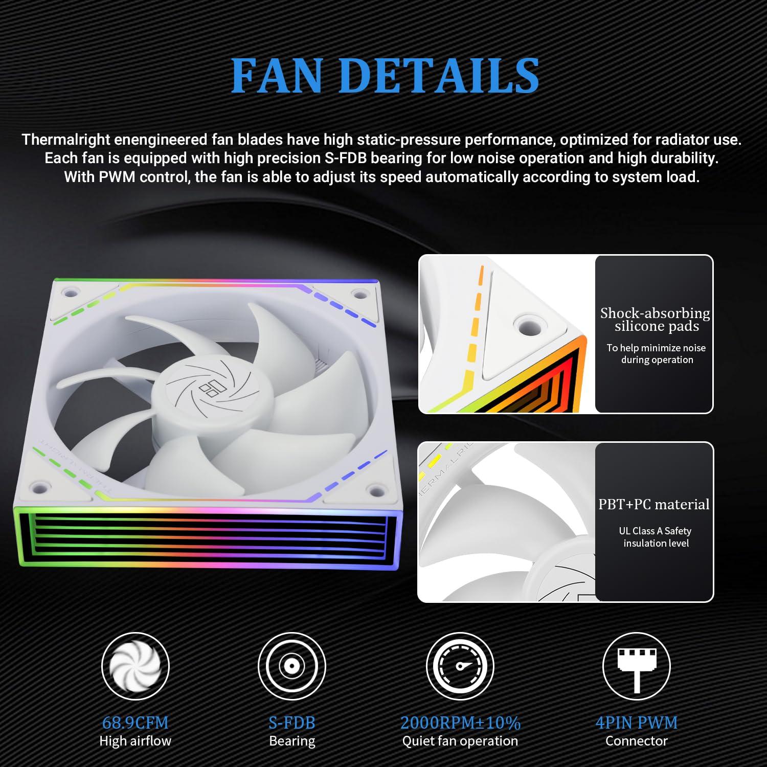 Enfriador de CPU Líquido Thermalright FI360 Blanco 360mm PWM