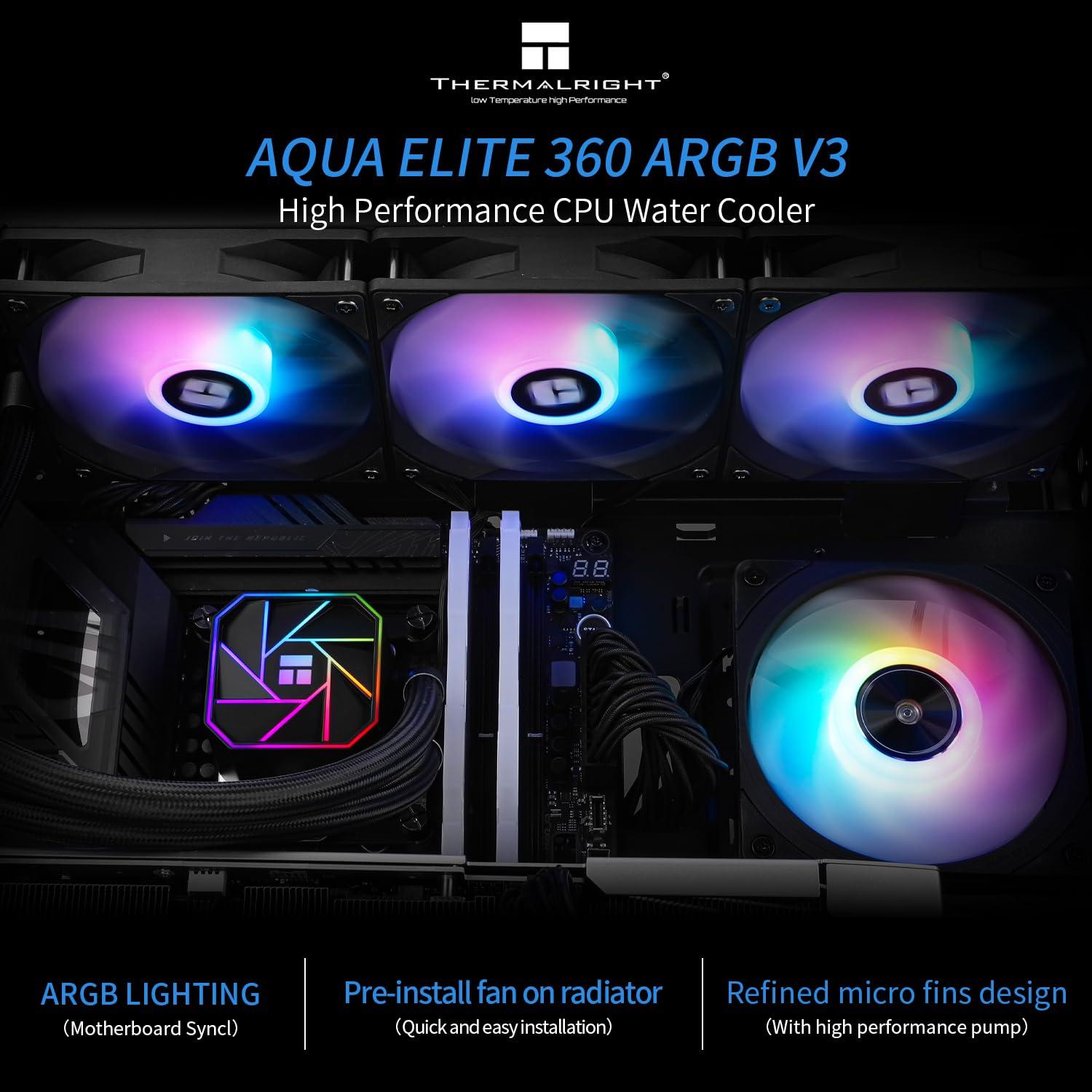 Enfriador de CPU por Agua Thermalright Aqua Elite 360 V3 ARGB