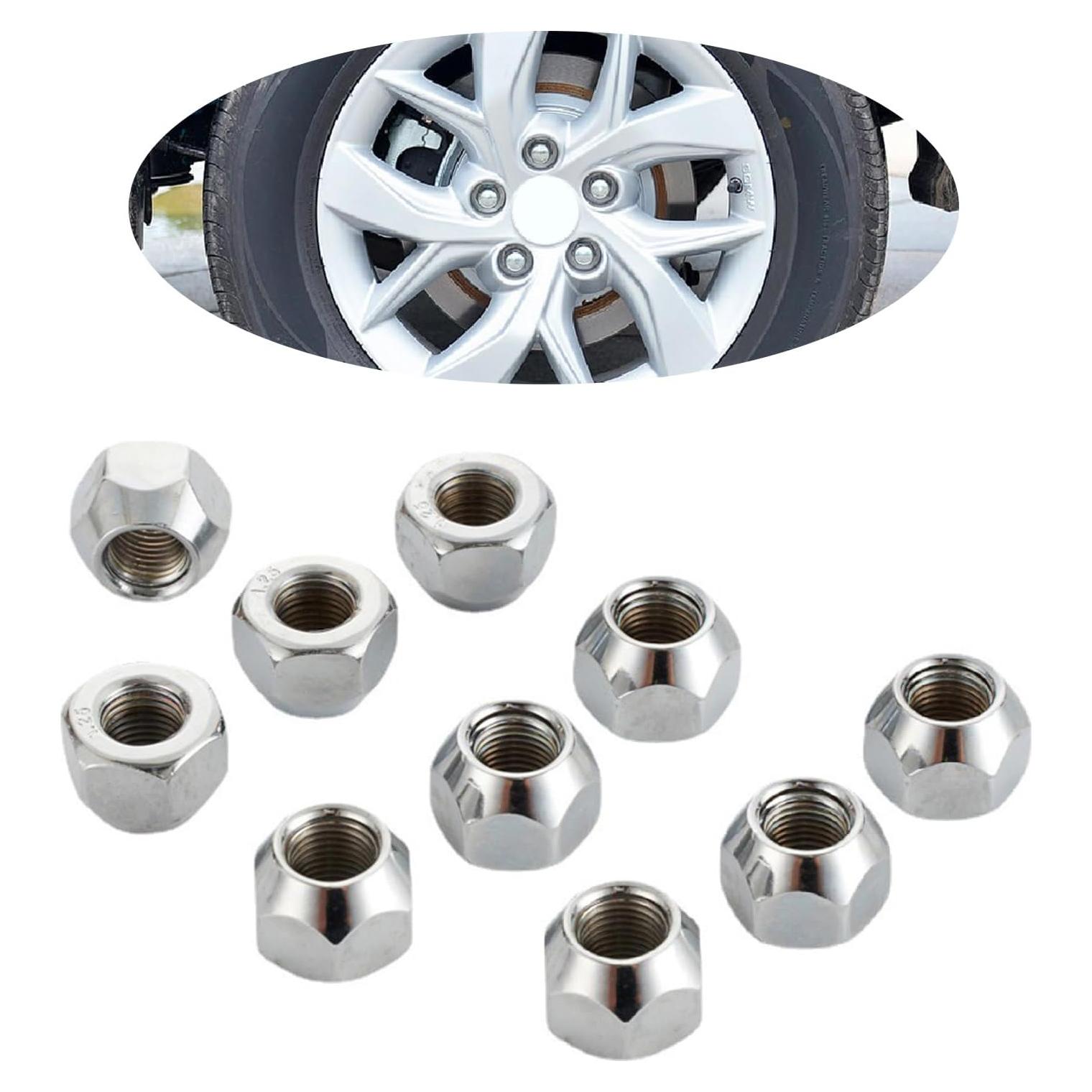 10 Tuercas de Remolque Luminuti 1/2" Acero Inoxidable