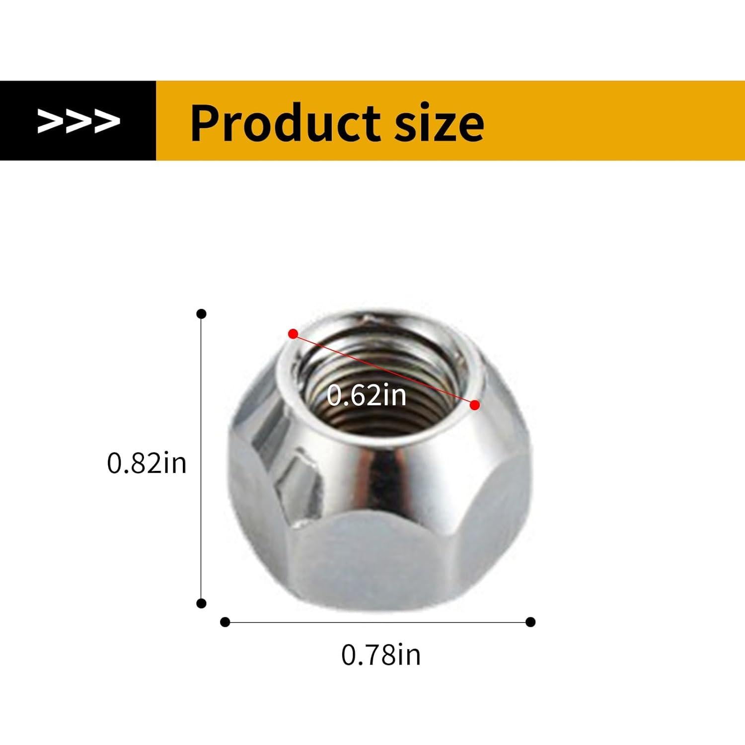 10 Tuercas de Remolque Luminuti 1/2" Acero Inoxidable