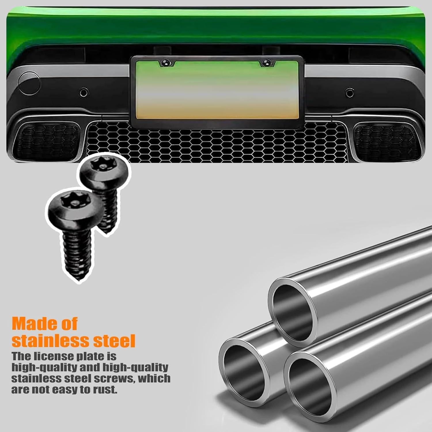 Kit de Tornillos Antirrobo para Placas de Licencia Getfay - 4 Piezas