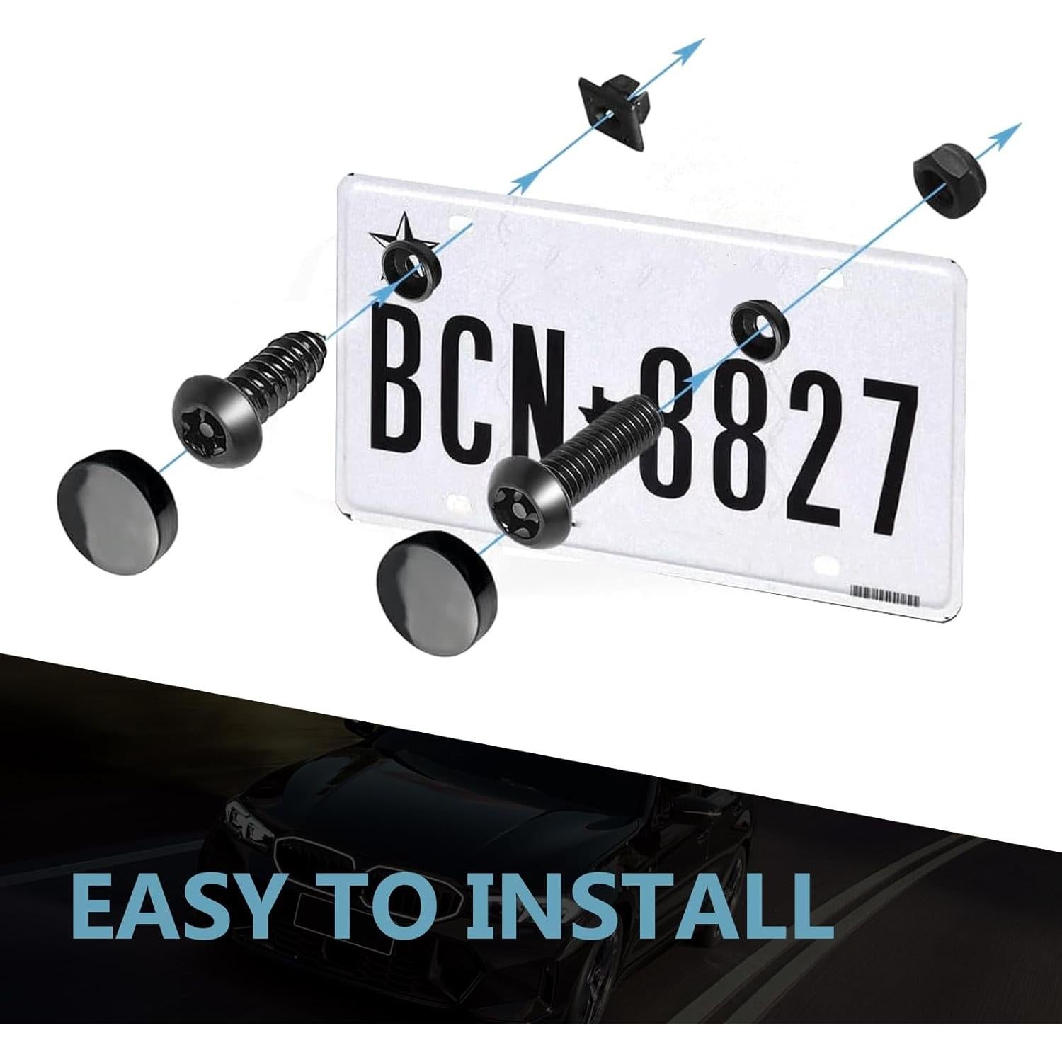 Juego de Tornillos Antirrobo para Placas de Matrícula Arwrilt