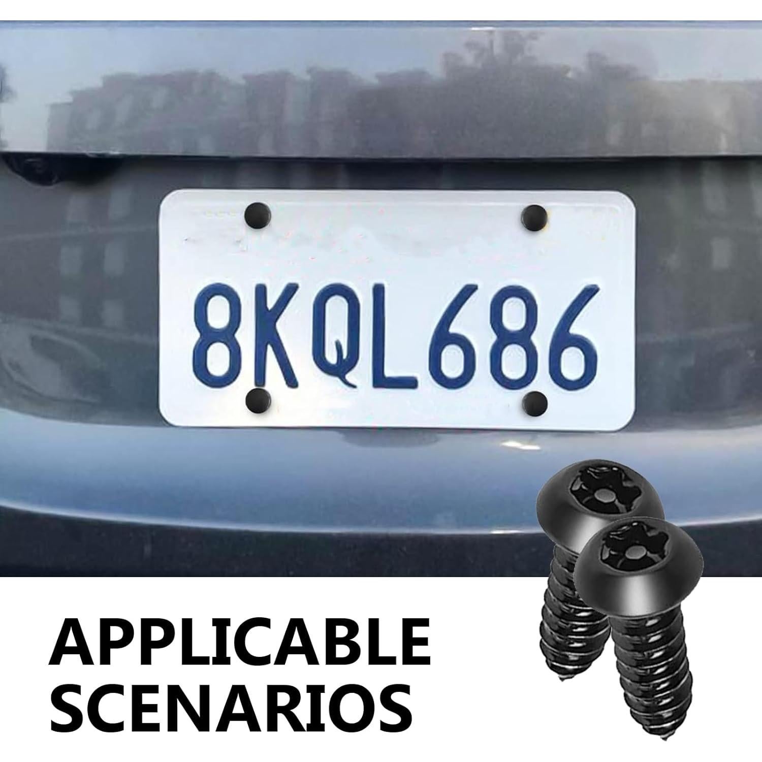 Juego de Tornillos Antirrobo para Placas de Matrícula Arwrilt