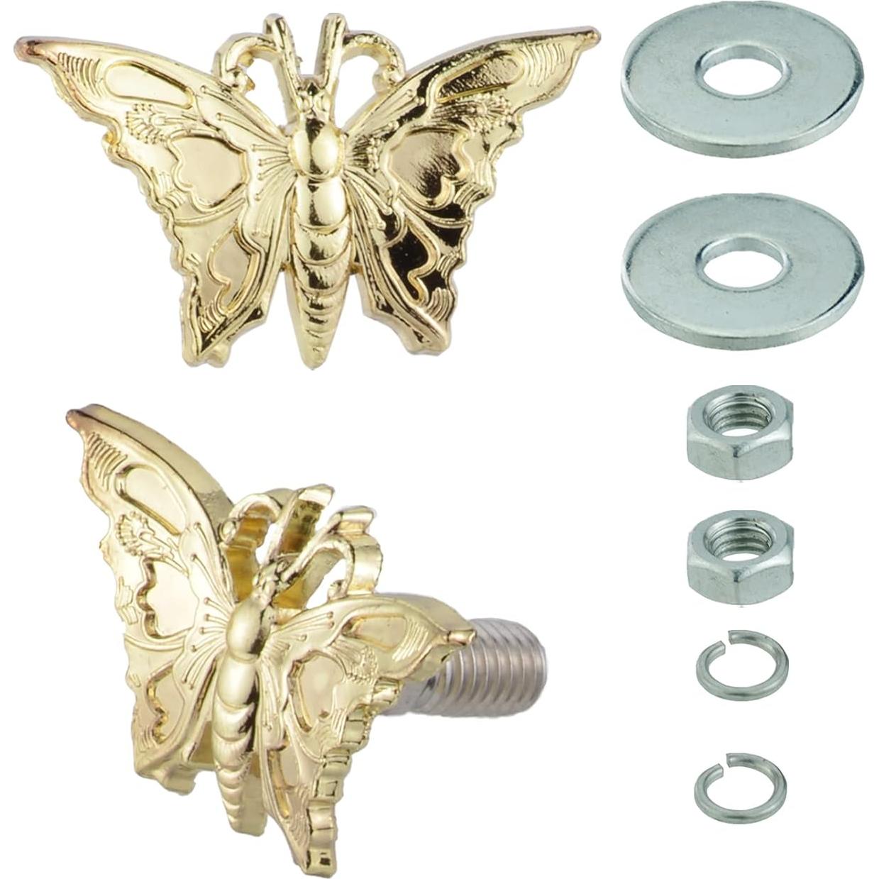 Tornillos Antirrobo para Placa de Licencia Temzzer - 2 Pcs Oro