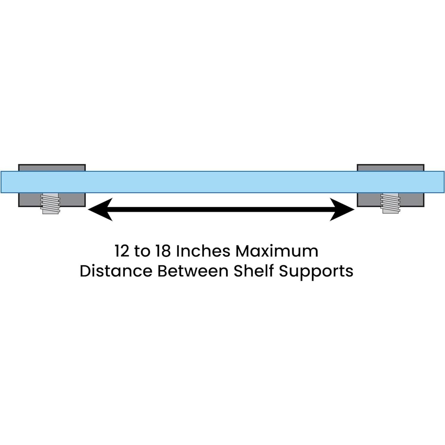 Soporte de Estante Flotante Dulles Glass Bronce 1 Pieza