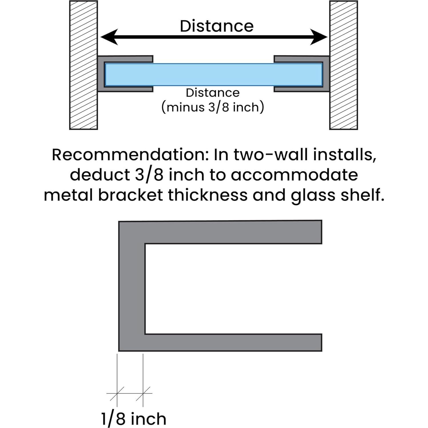 Soporte de Estante Flotante Dulles Glass Bronce 1 Pieza