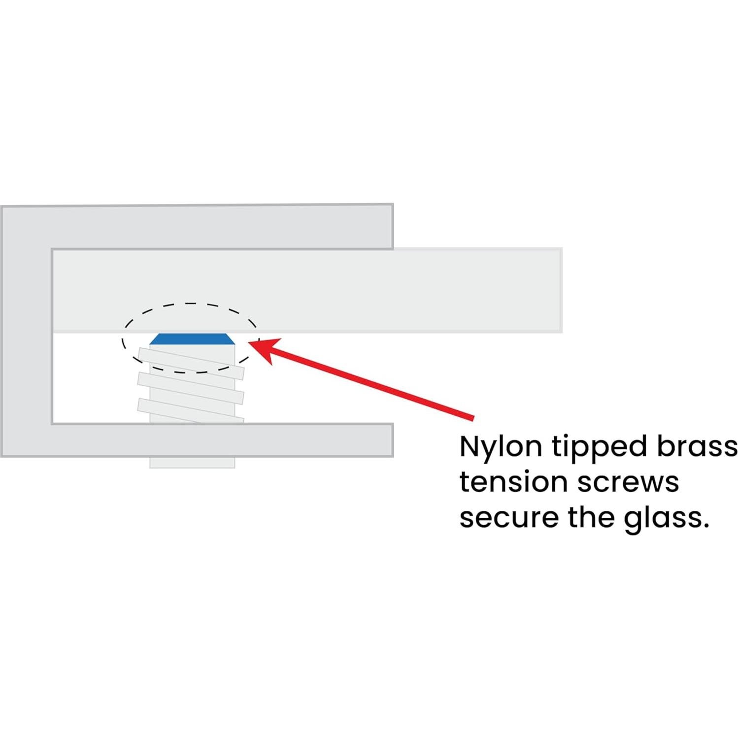 Soporte de Estante Flotante Dulles Glass Bronce 1 Pieza