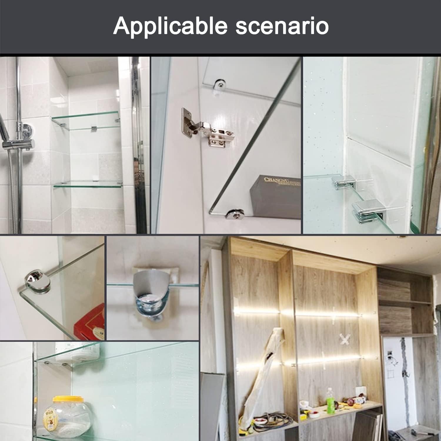 Soporte de Estante de Vidrio Aopin 2 PCS Ajustable 5-8 mm