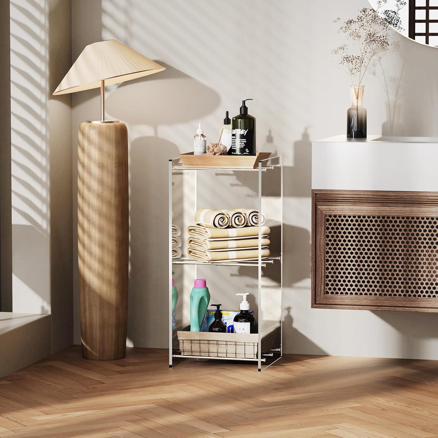 Estantería de Acrílico Solaround 2 Niveles Transparente 90 cm