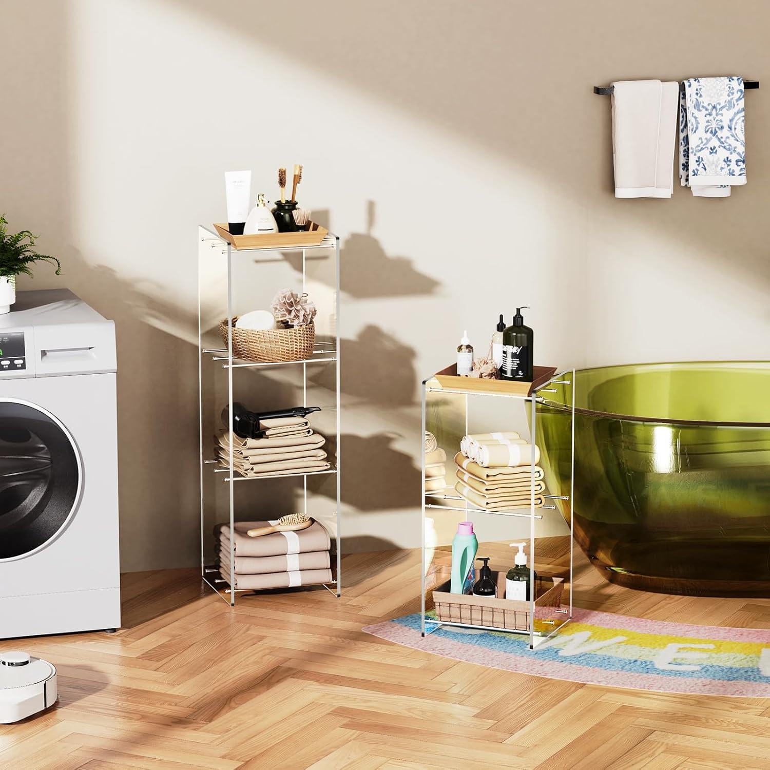 Estantería de Acrílico Solaround 2 Niveles Transparente 90 cm