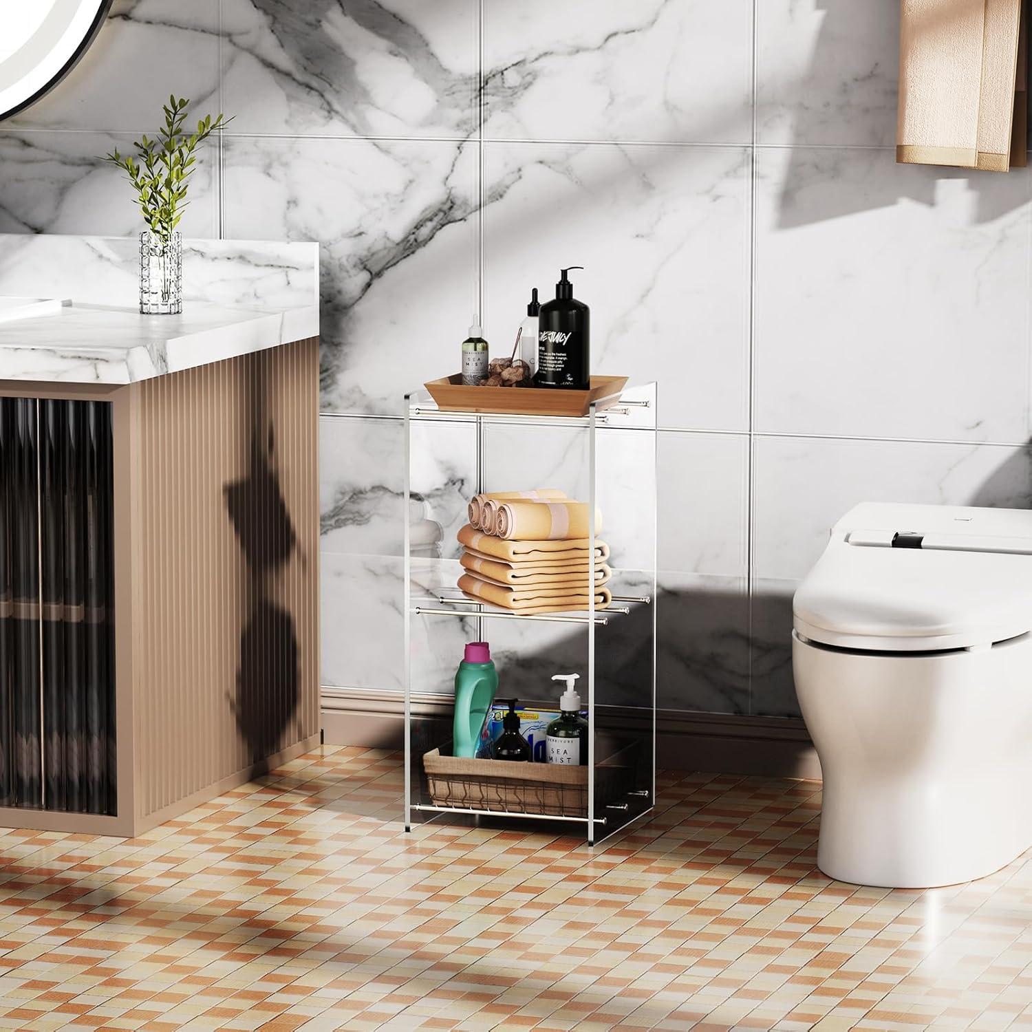 Estantería de Acrílico Solaround 2 Niveles Transparente 90 cm