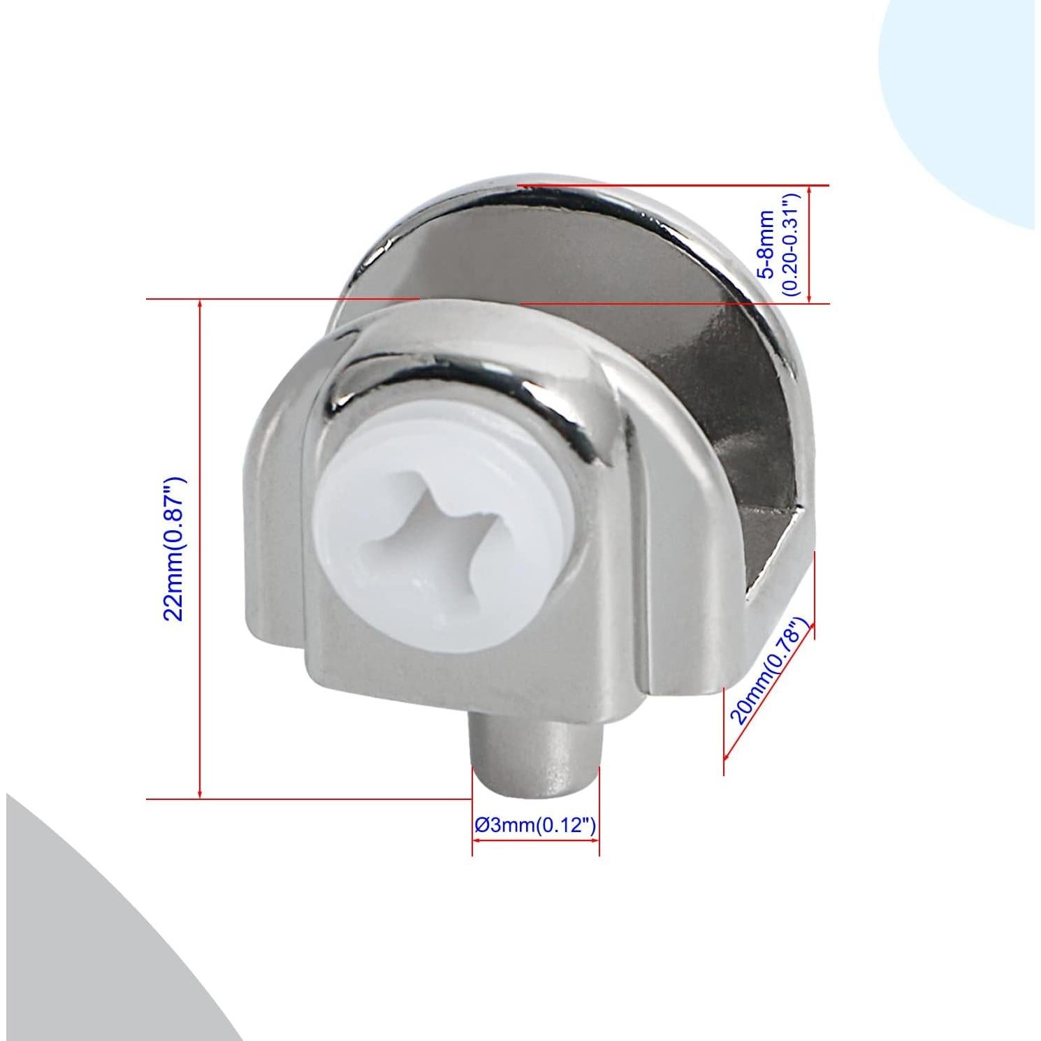 Soporte de Estante de Vidrio Aopin K117, 4 Piezas, 5-8 mm