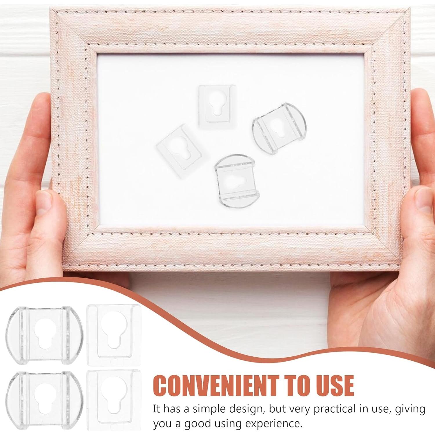 Colgadores de Marco de Imagen Veemoon 8 Pcs Acrílicos Transparentes