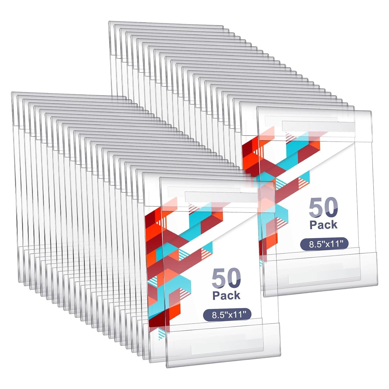 Soporte de Cartel Acrílico Transparente Kigley 50 Unidades 21.6x27.9cm