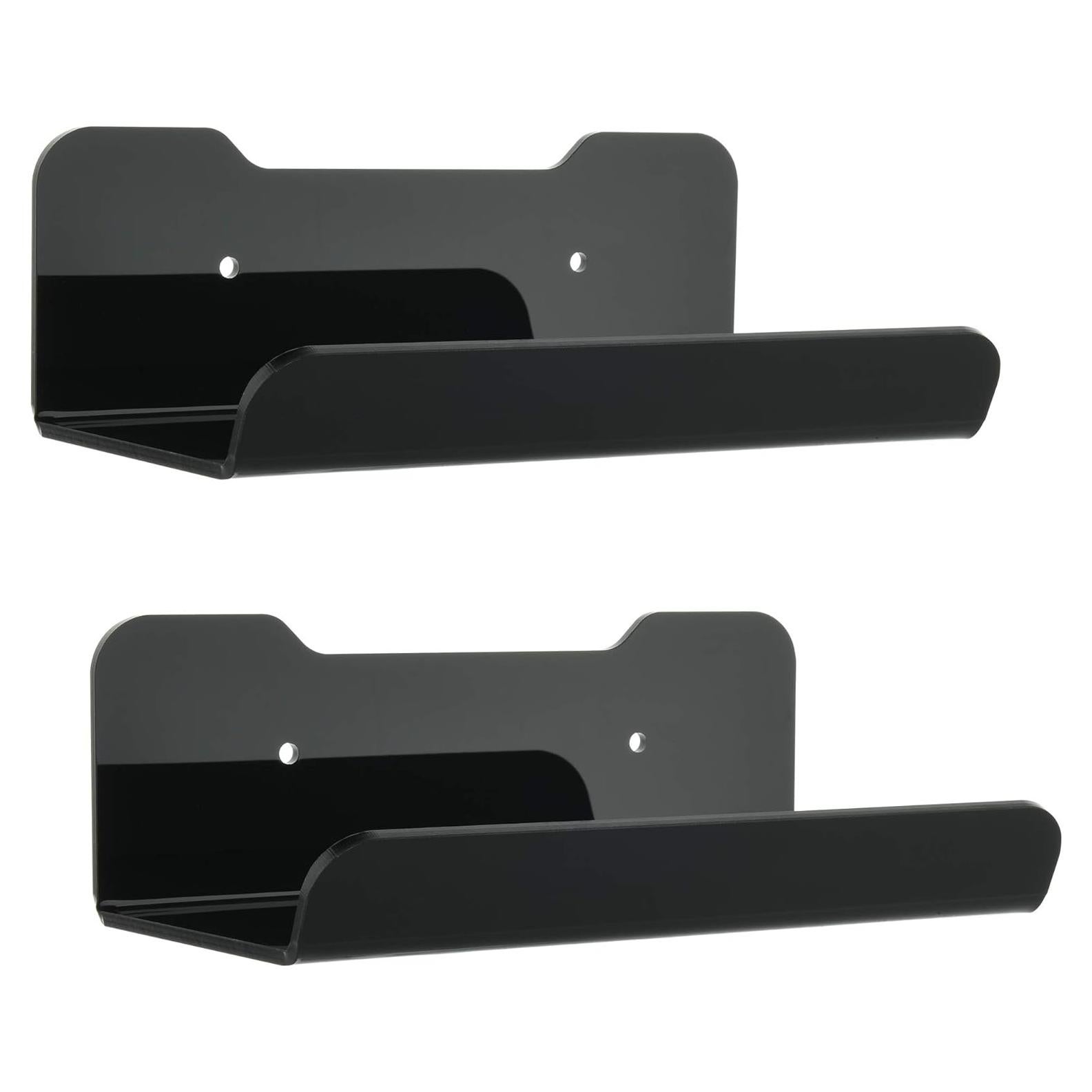 Estantes Flotantes Acrílico Cosmos 20.32x10.16cm Negro 2 Pcs