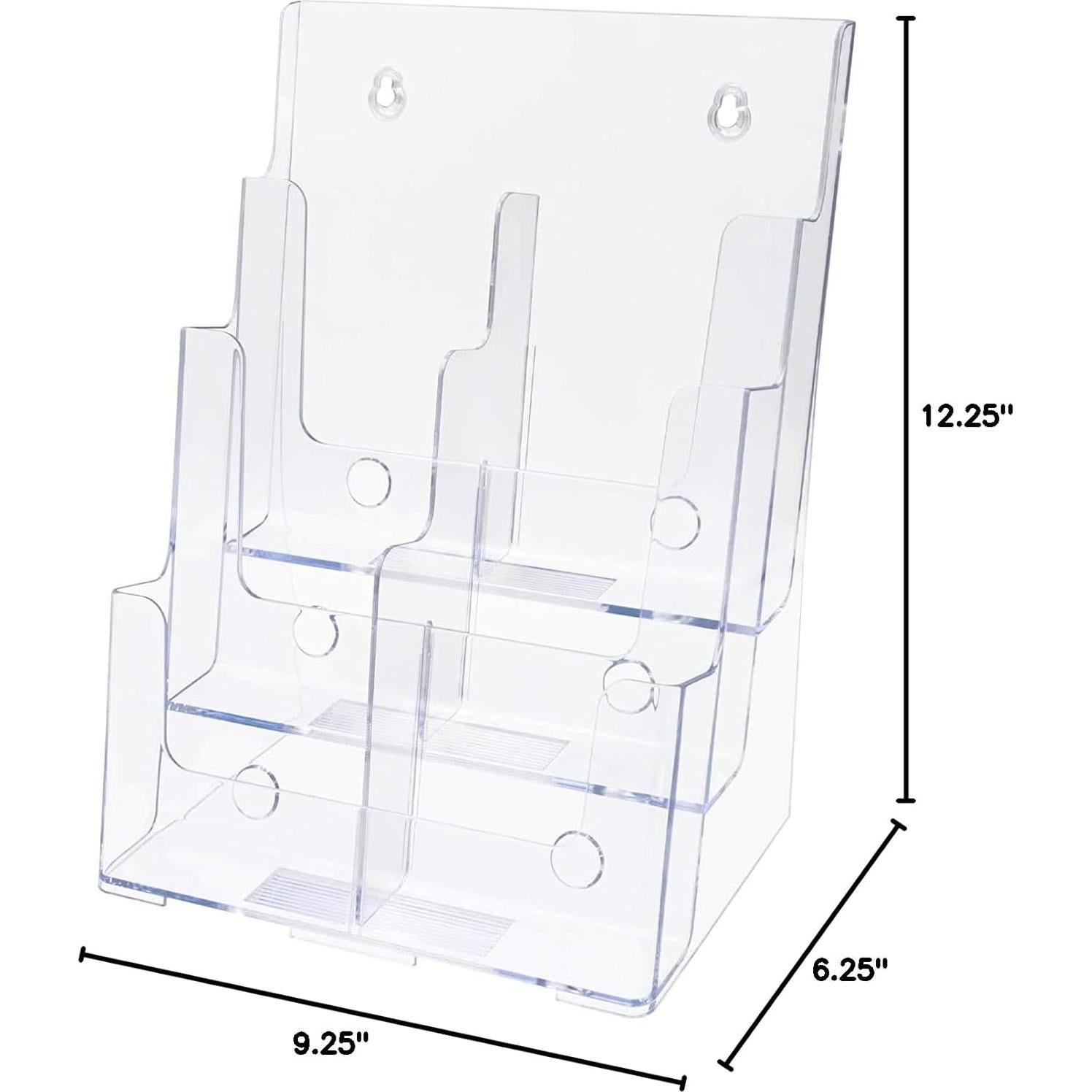 Soporte de Folletos Colgante o de Mesa Soportes de Marketing - Paquete de 6
