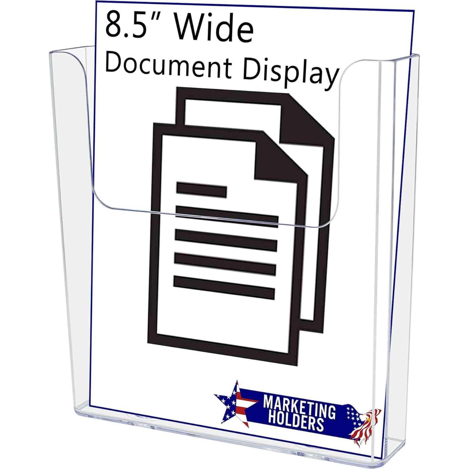 Soporte de Literatura Acrílico Transparente 4 Unidades 21.6x22.9 cm