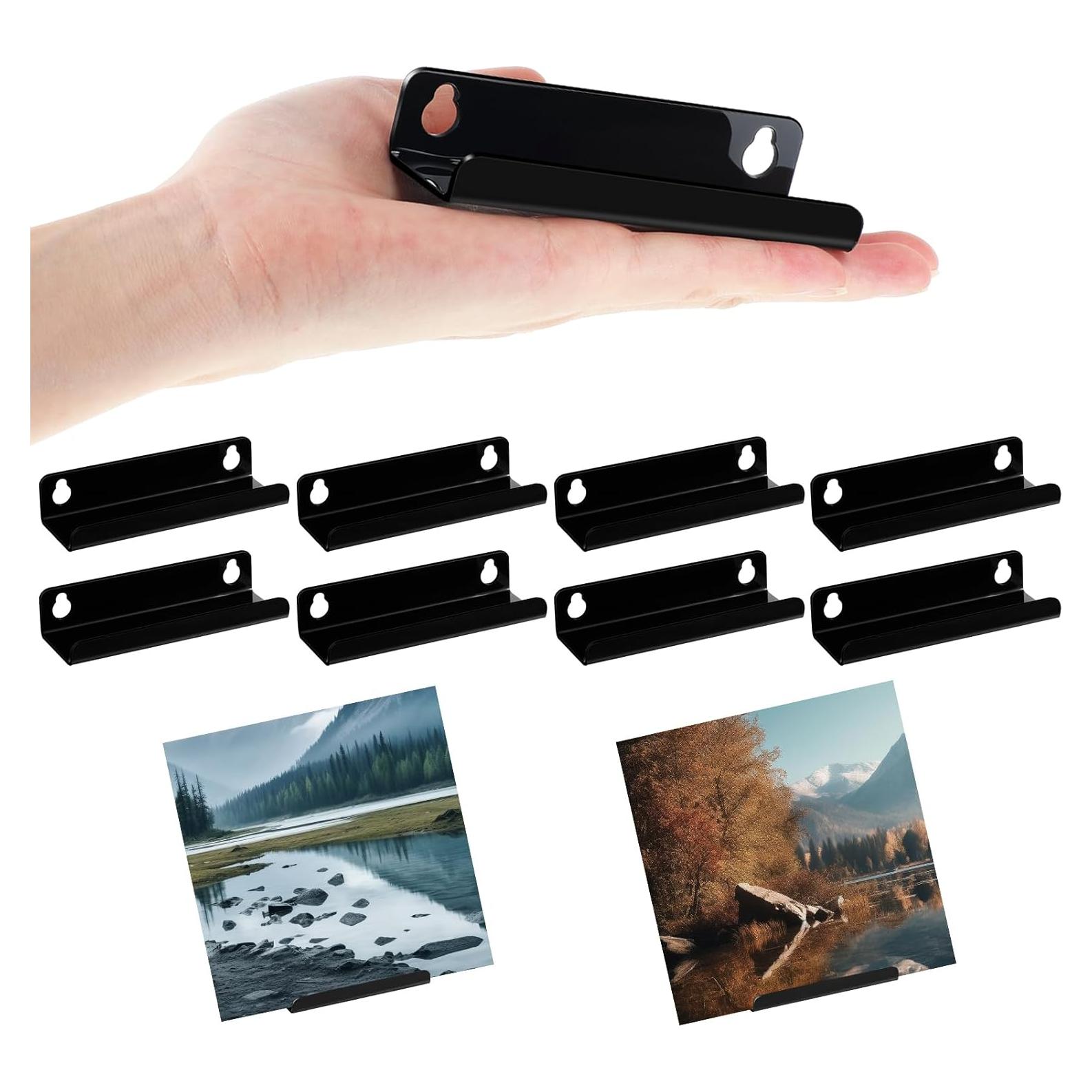 Estante Flotante para Discos de Vinilo Wesiti - 8 Piezas Negro