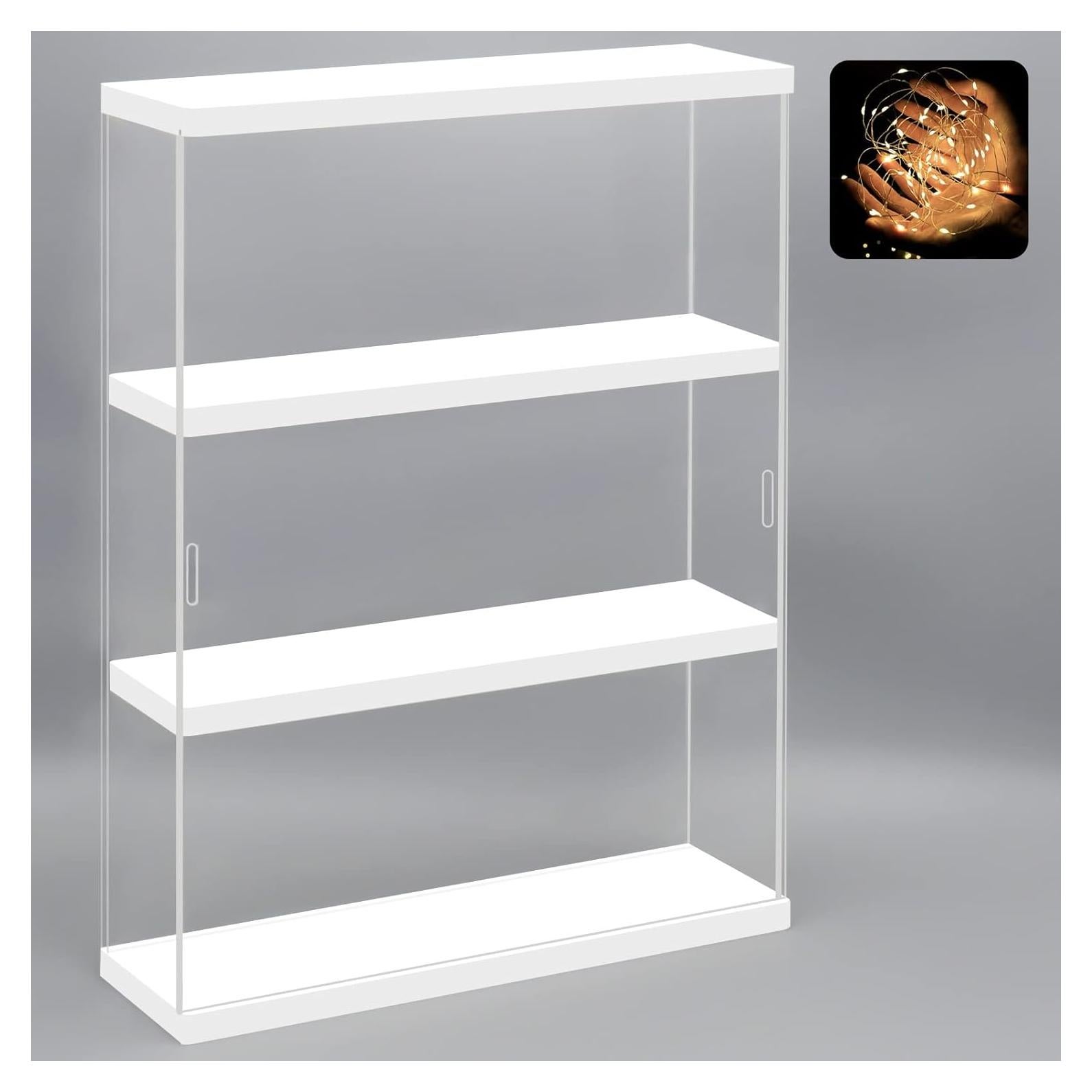 Estante de Exhibición Acrílico NONEMEY 3 Niveles 30x8.5x38cm