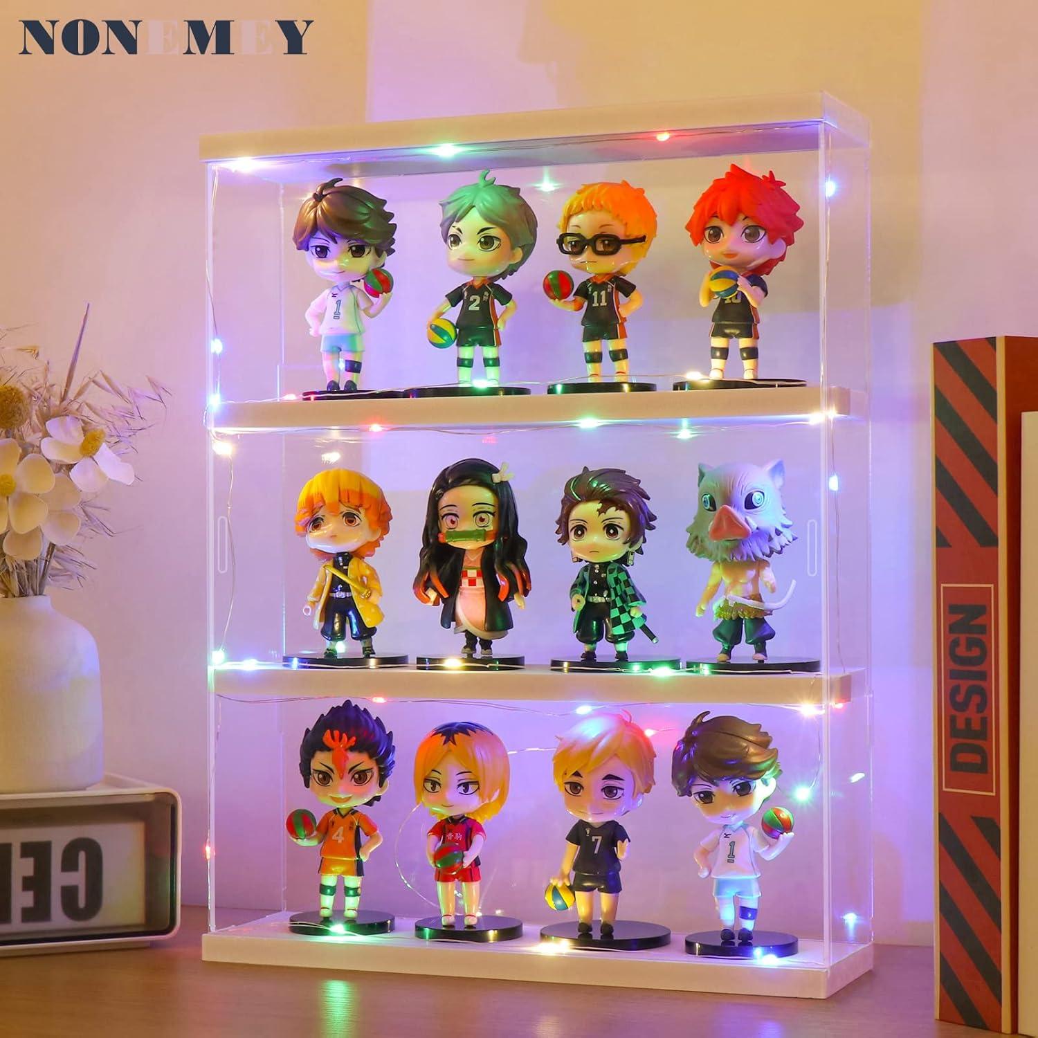 Estante de Exhibición Acrílico NONEMEY 3 Niveles 30x8.5x38cm