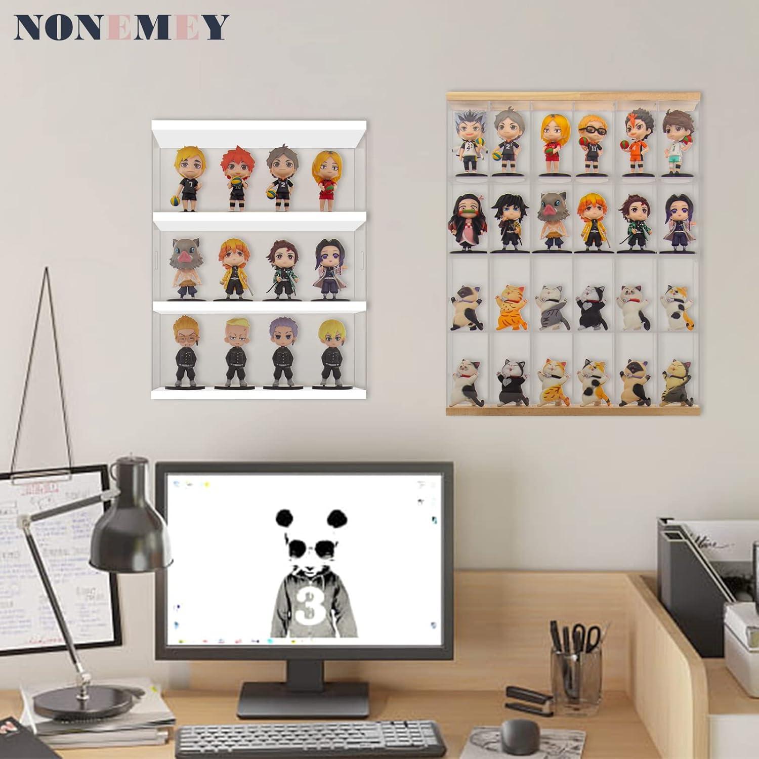 Estante de Exhibición Acrílico NONEMEY 3 Niveles 30x8.5x38cm