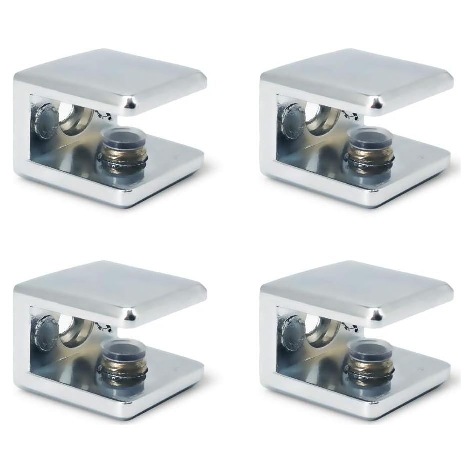 Soporte de Estante de Vidrio Alamic Ajustable 8-10mm - 4 Piezas