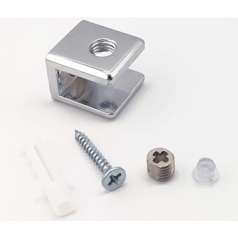 Soporte de Estante de Vidrio Alamic Ajustable 8-10mm - 4 Piezas