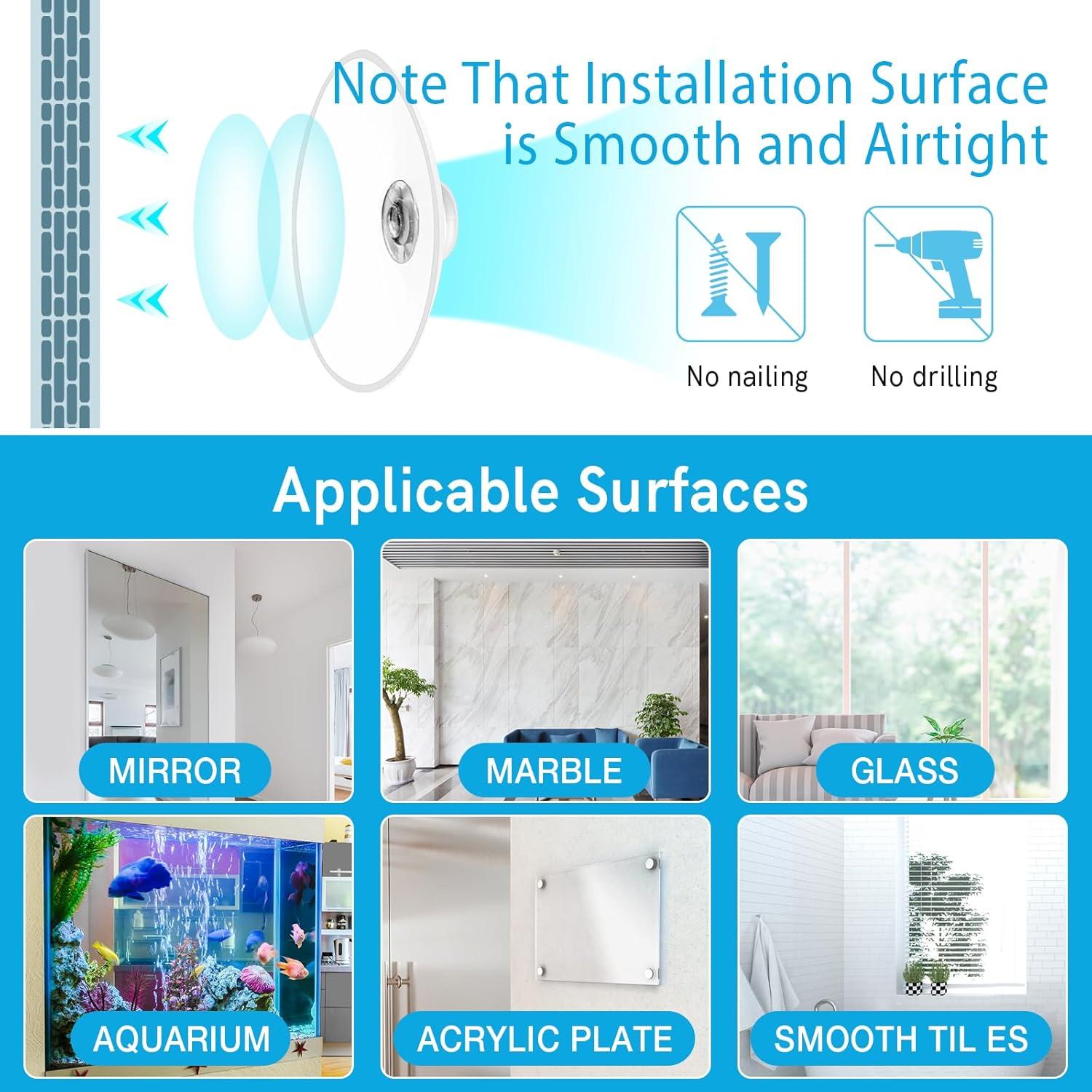 Estantes de Ventana Acrílicos Skewo - Paquete de 2 con Ventosas