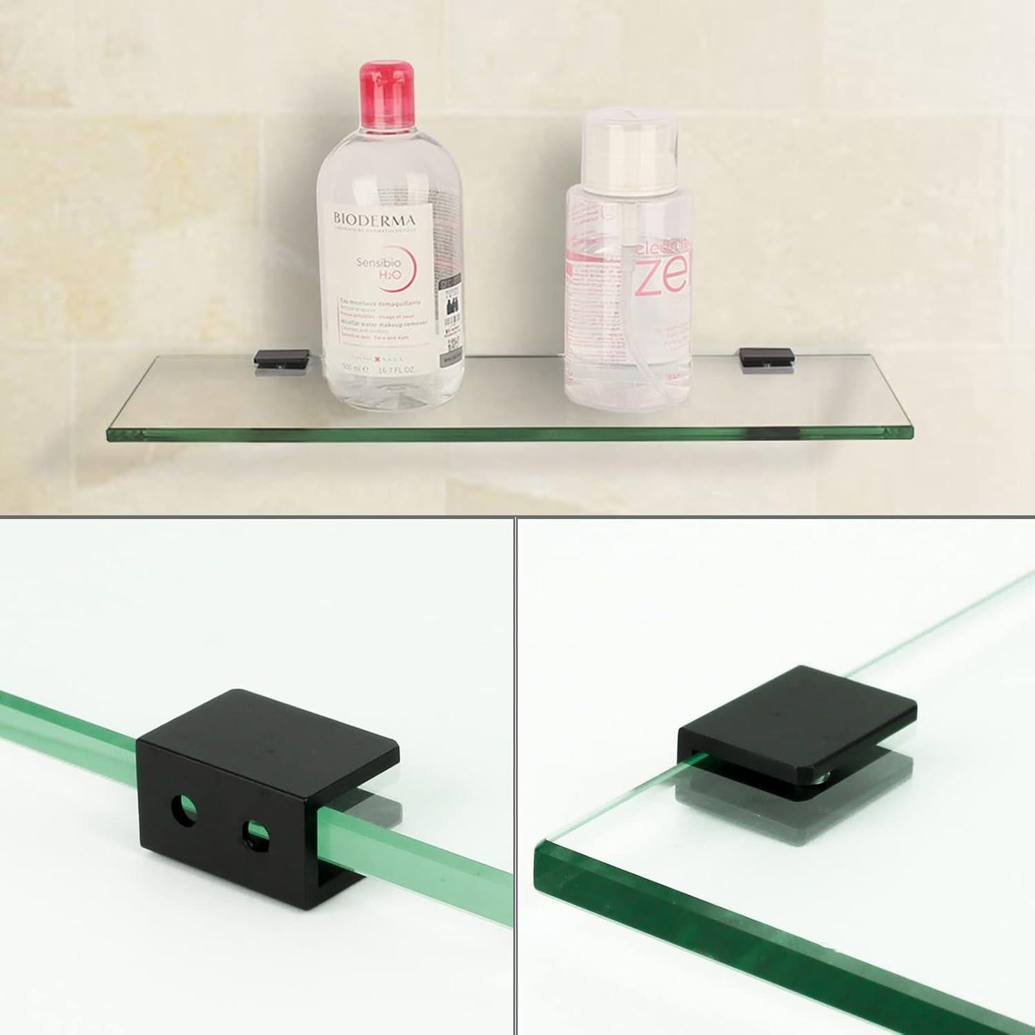 Soportes de Estante de Vidrio WANLIAN 8 Pcs Aluminio 6.35 mm