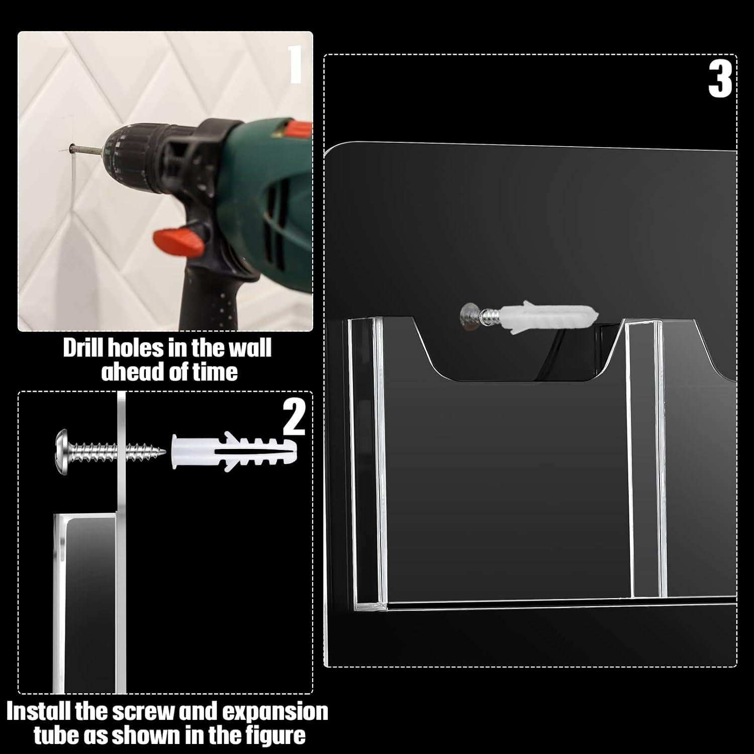 Soporte de Folletos Acrílico Weysat 8 Bolsillos Montaje en Pared