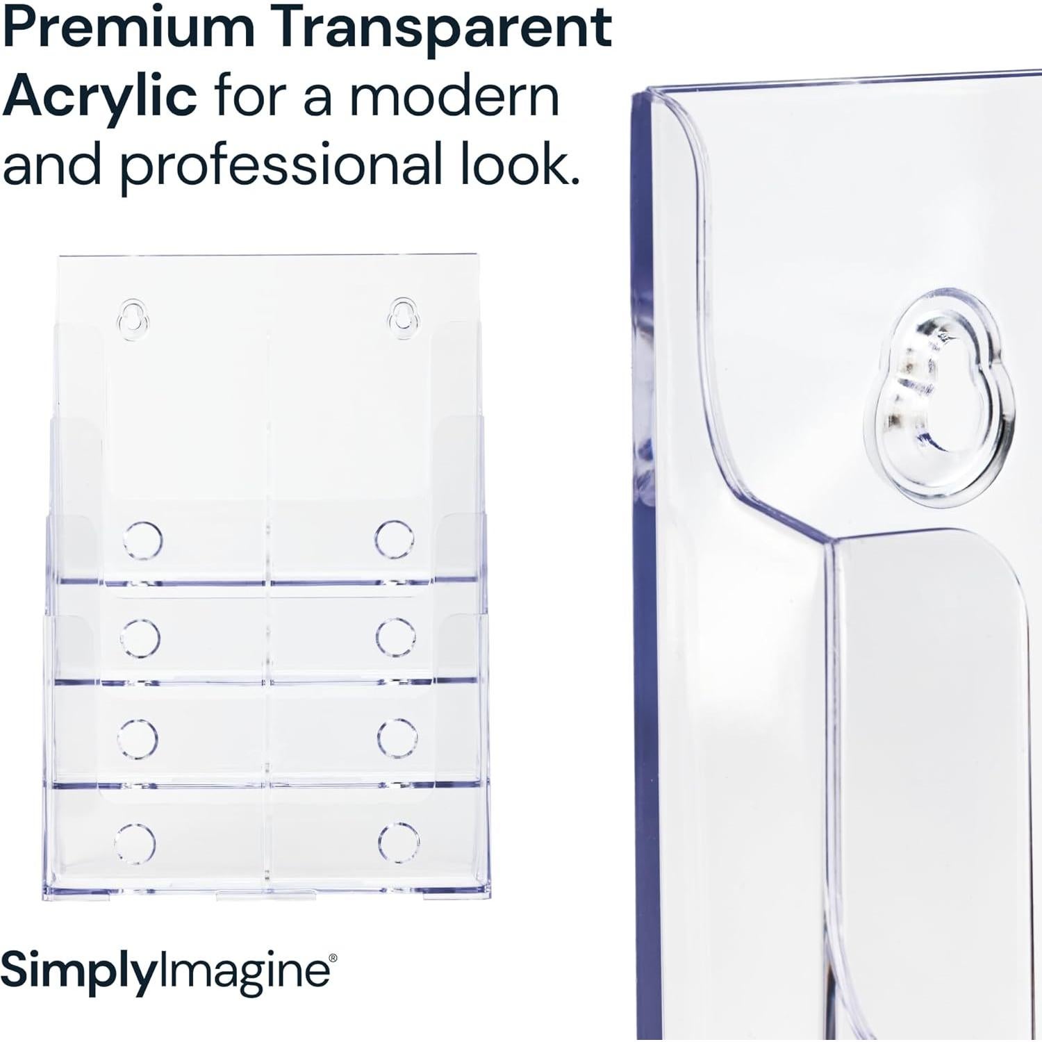 Soporte de Folletos Acrílico Simply Imagine 4 Niveles 34.3x23.5cm