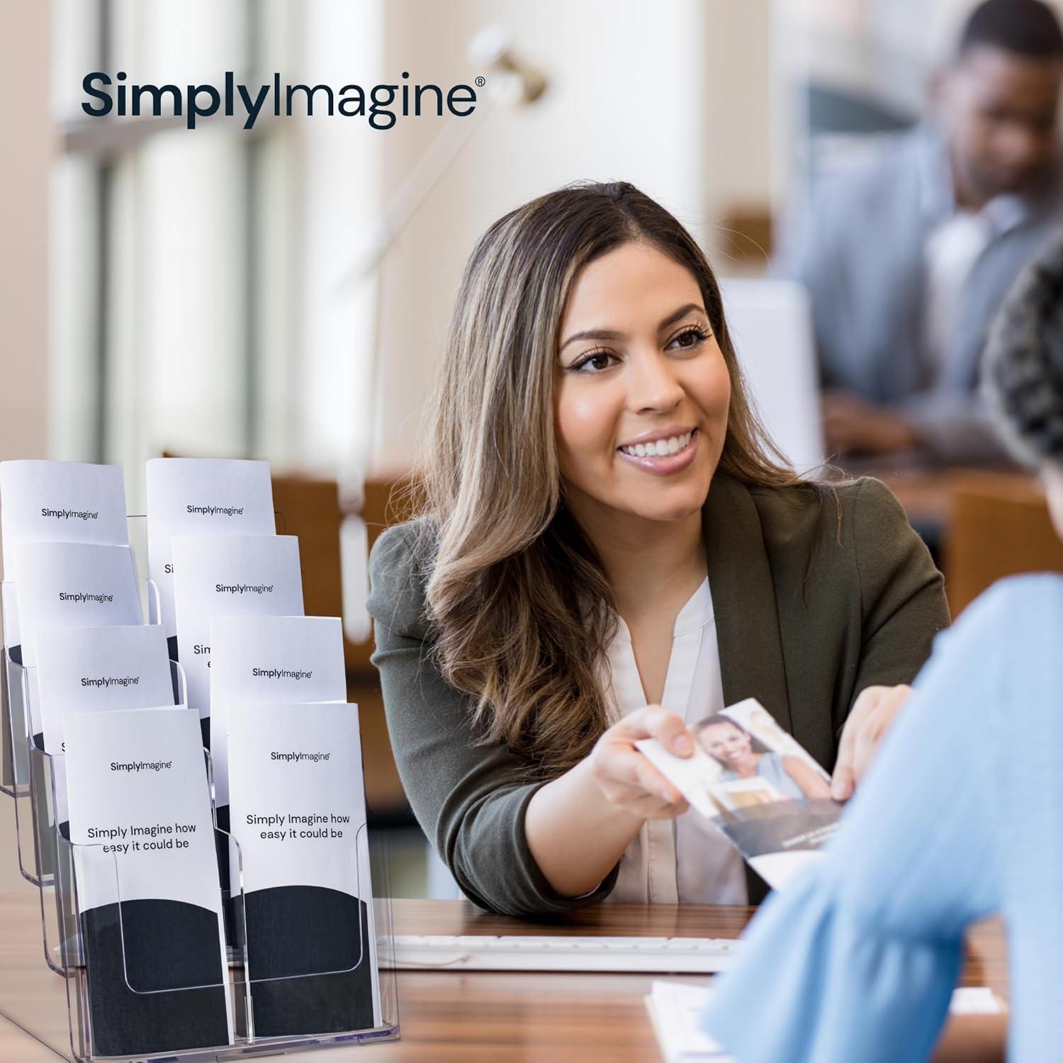 Soporte de Folletos Acrílico Simply Imagine 4 Niveles 34.3x23.5cm