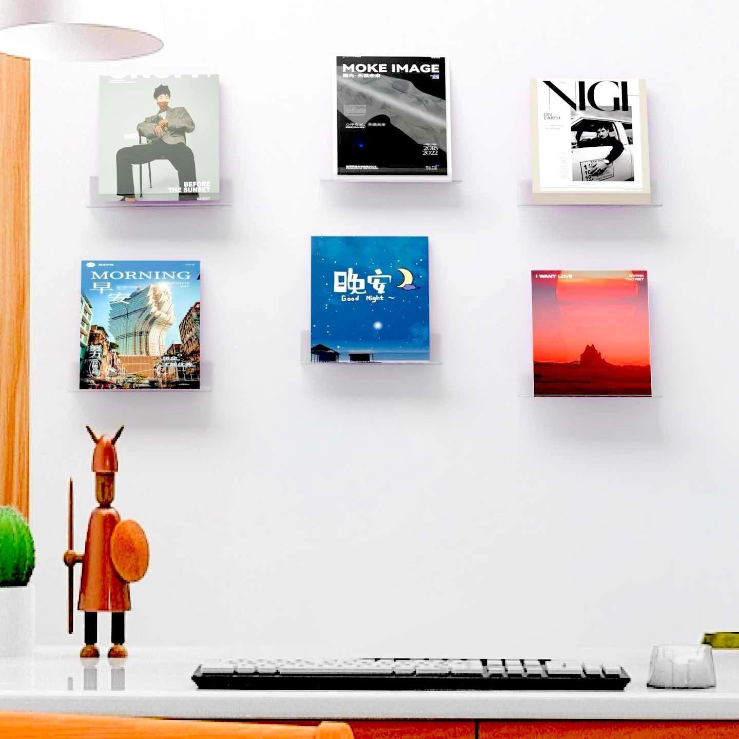 Soporte de Pared para Discos de Vinilo XIANG YXWO 8 Piezas