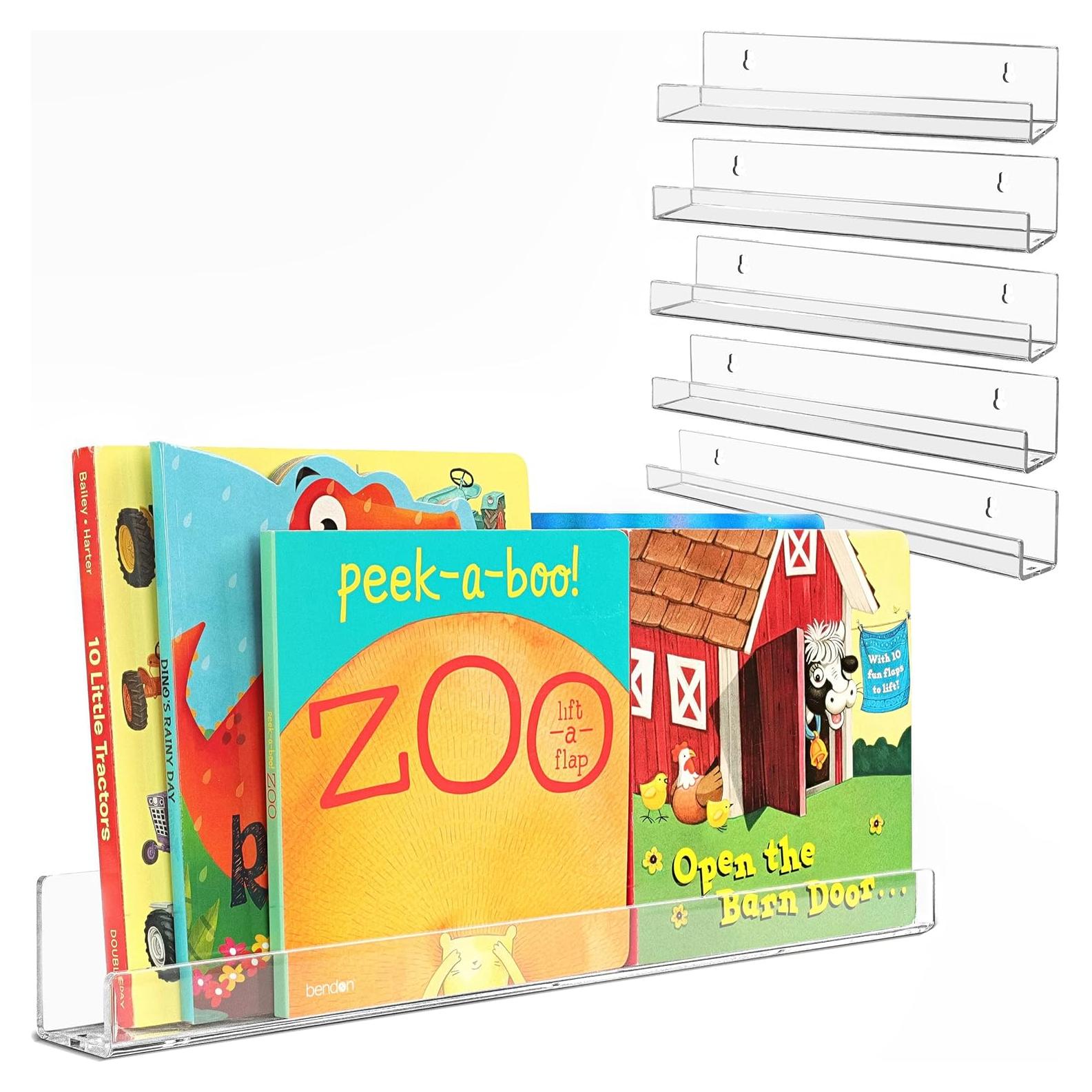 Estantes Flotantes Acrílicos 7Penn - Paquete de 6, 38.1 cm