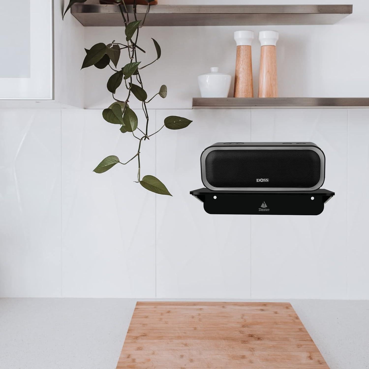 Estantes Flotantes de Acrílico TXEsign - Paquete de 2, Negro