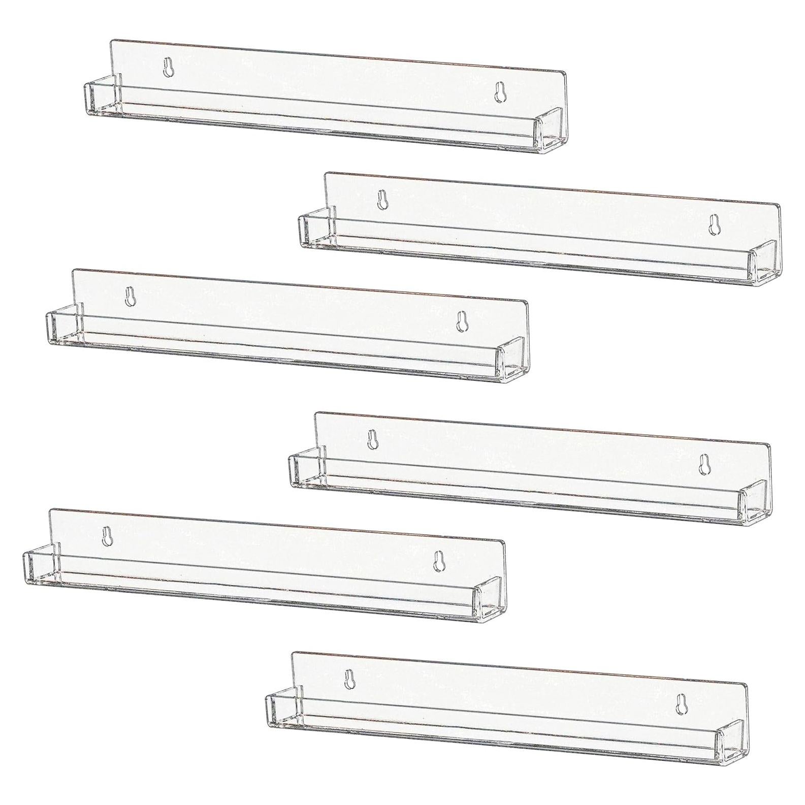 Estante Flotante Invisible IEEK 6 Piezas Acrílico 38.1 cm