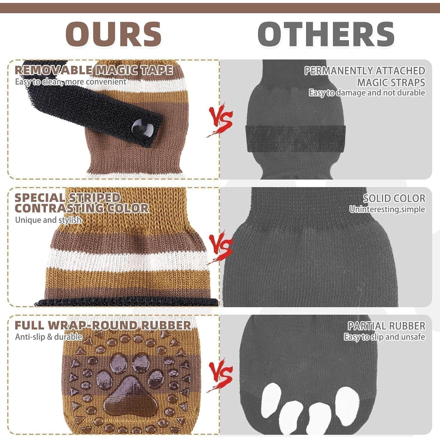 Calcetines Antideslizantes KOOLTAIL para Perros - 3 Pares