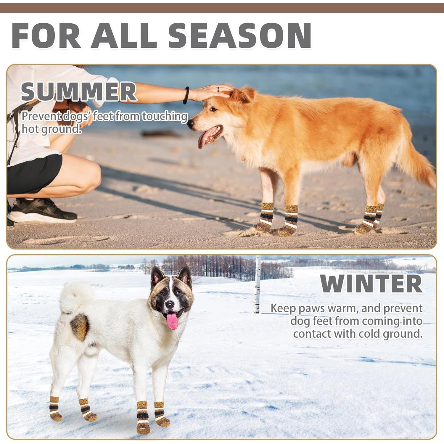 Calcetines Antideslizantes KOOLTAIL para Perros - 3 Pares