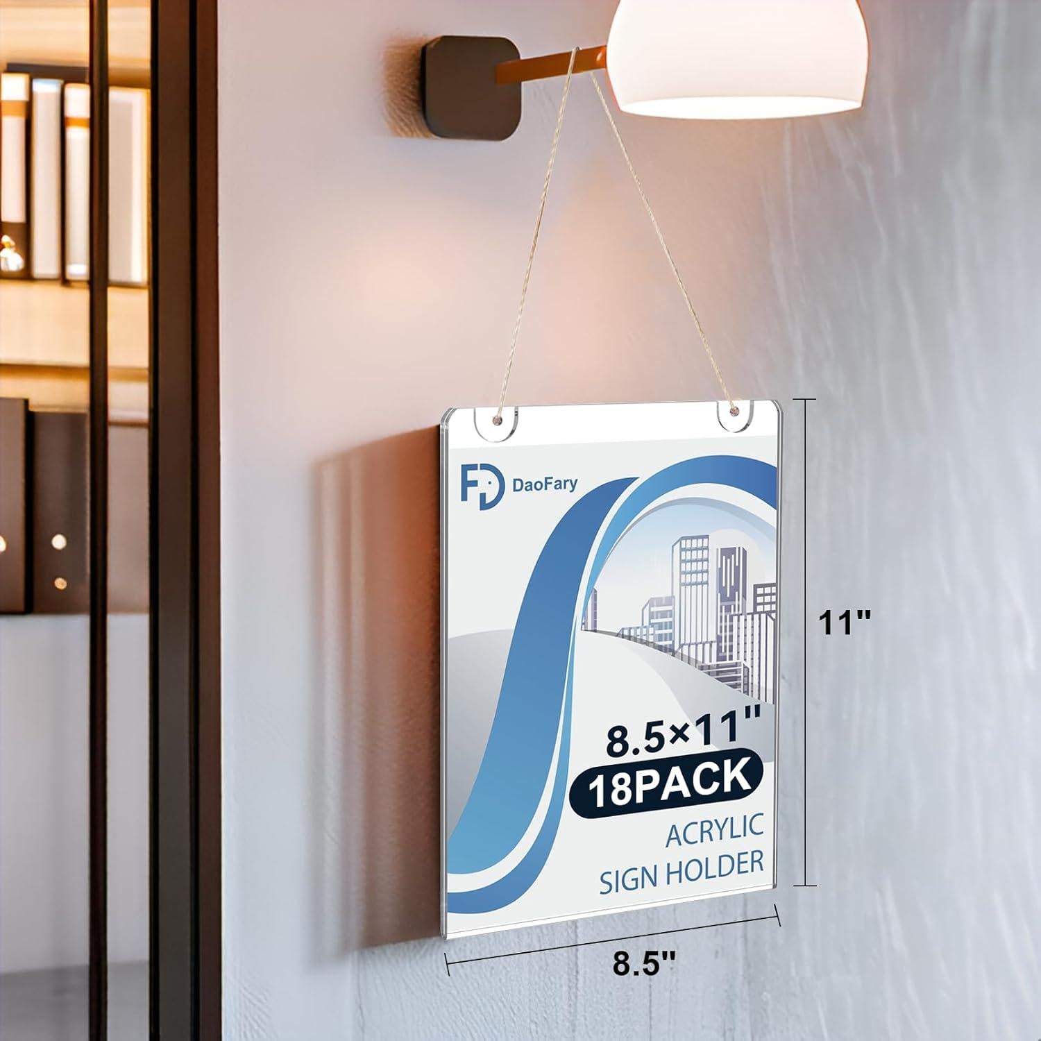 Soporte de señal acrílico Daofary 18 paquetes 8.5x11 cm