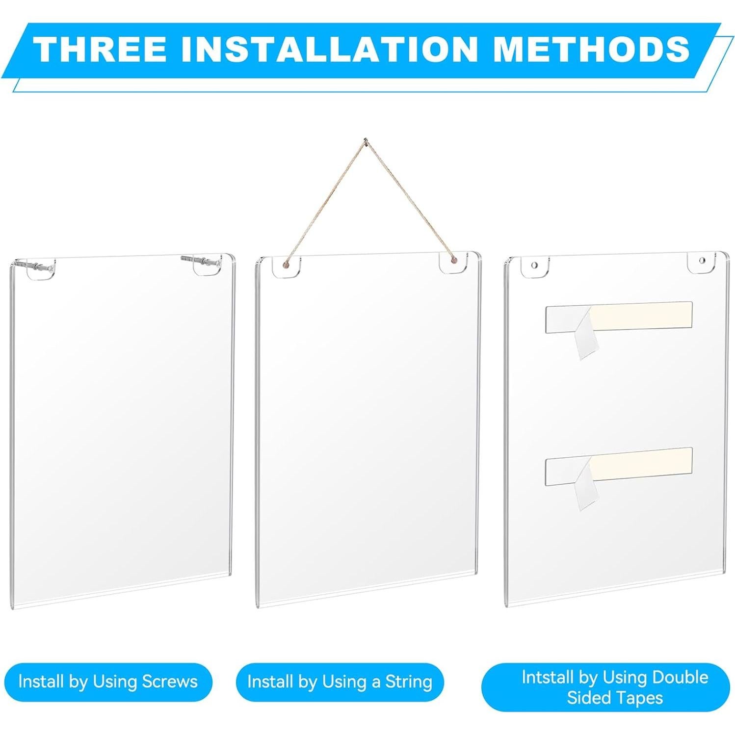 Soporte de señal acrílico Daofary 18 paquetes 8.5x11 cm