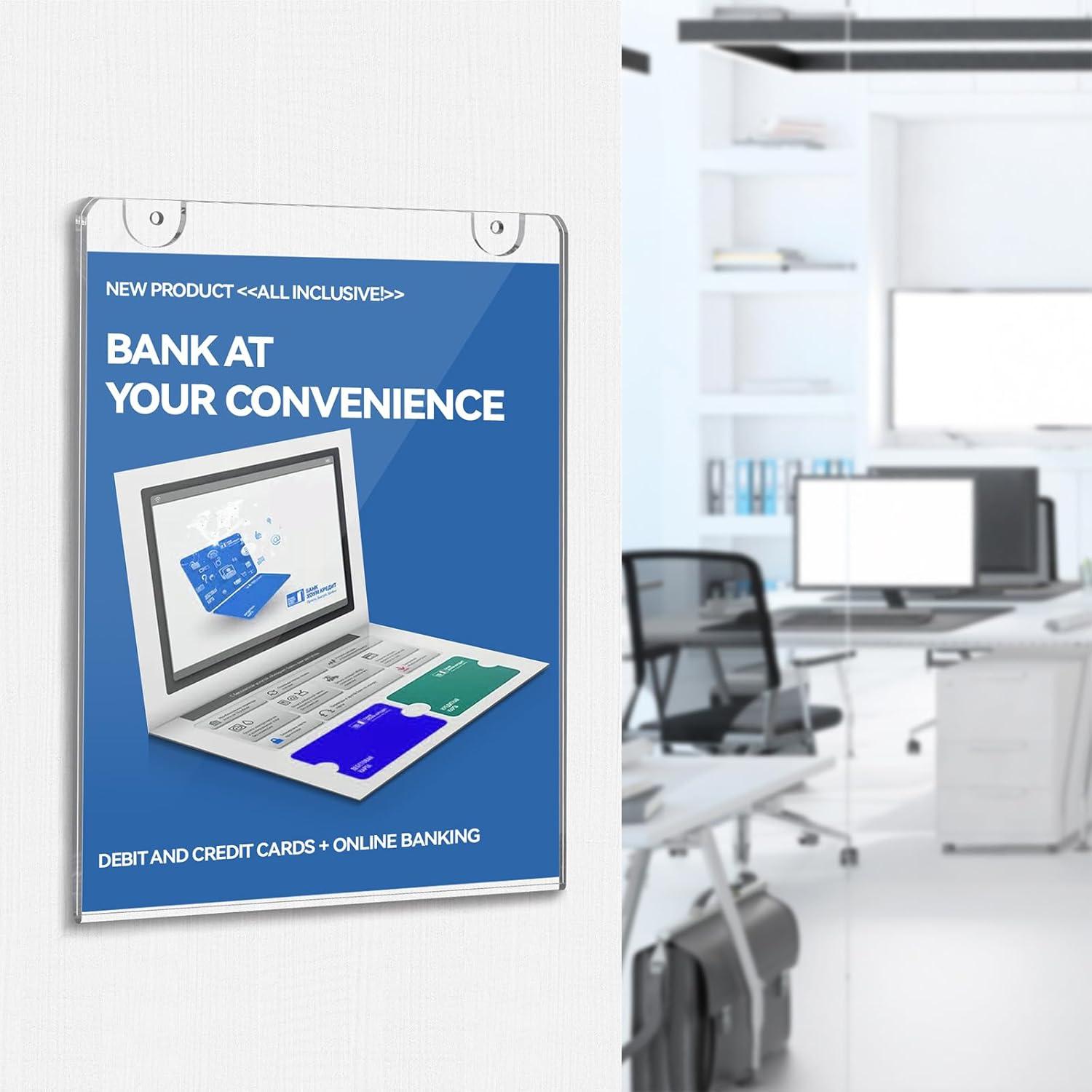 Soporte de señal acrílico Daofary 18 paquetes 8.5x11 cm