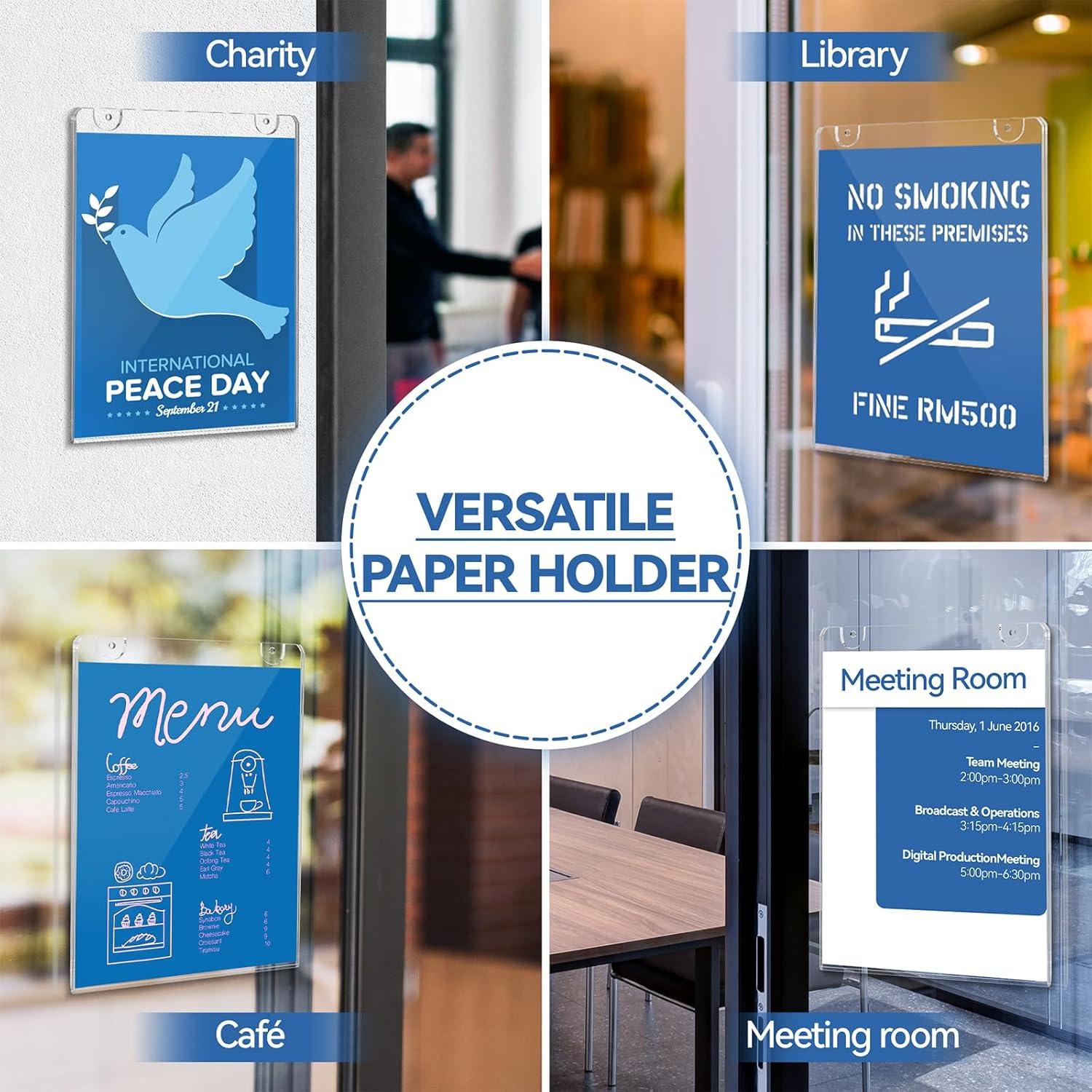 Soporte de señal acrílico Daofary 18 paquetes 8.5x11 cm