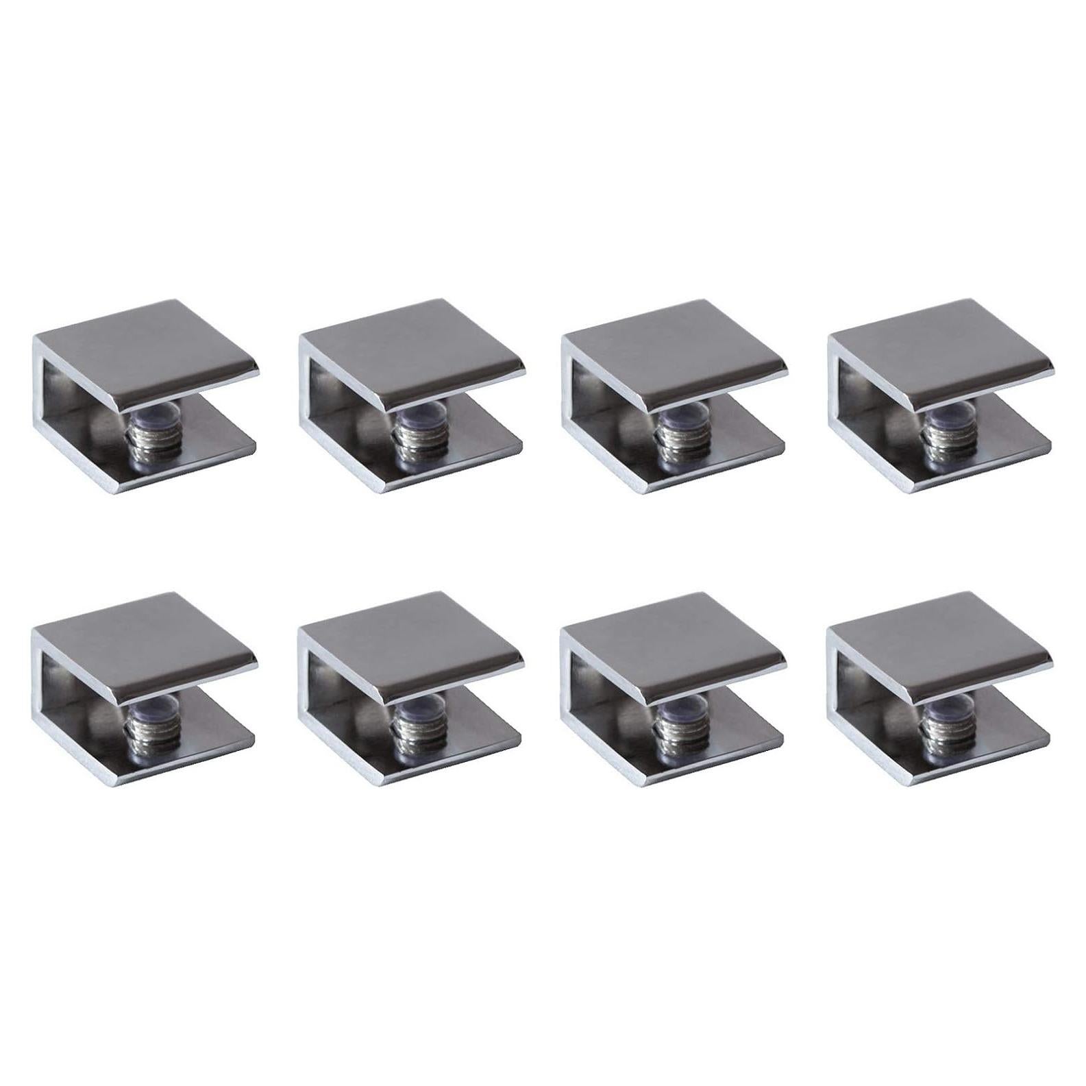 Soportes de vidrio ajustables Chuangyong cromo 6-10mm (Juego de 8)