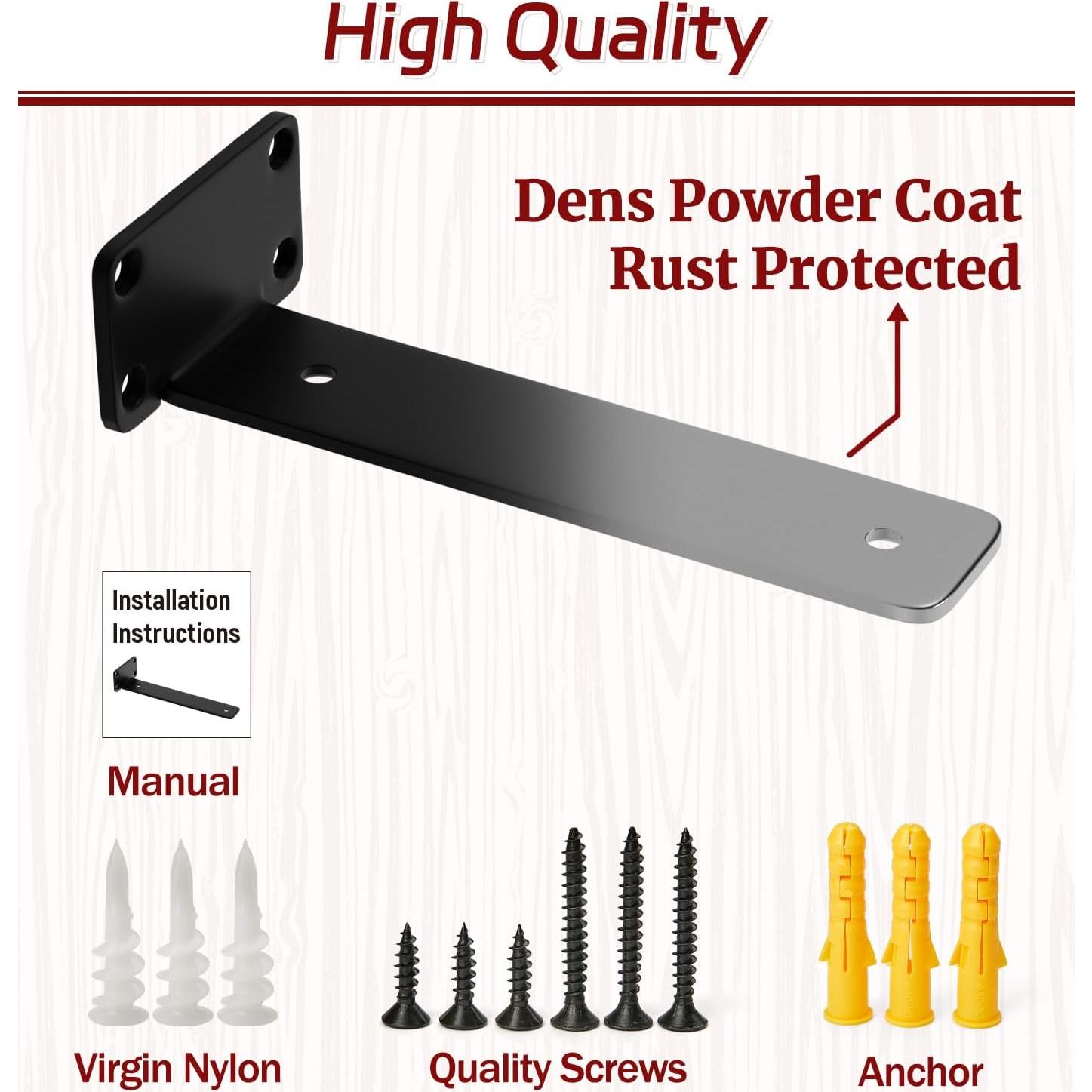 Soportes de Estante Flotante ISOKER 20.32 cm - Paquete de 8