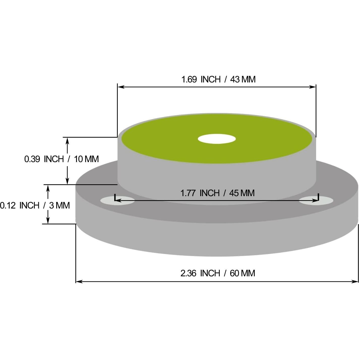 Nivel de Burbuja Redondo GEONASSUR 60mm Aluminio Verde